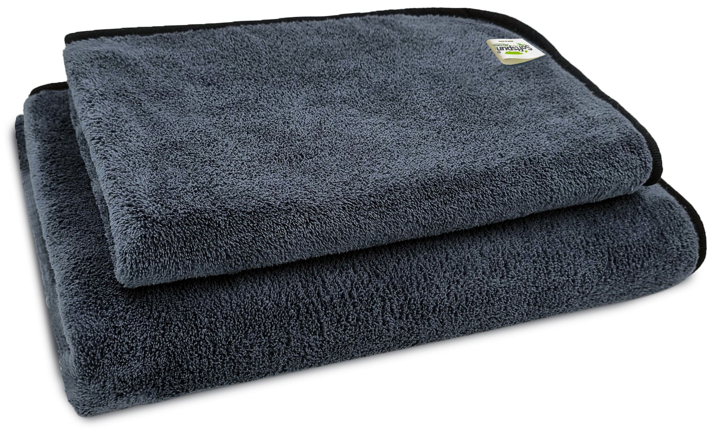 SOFTSPUN Microfiber Bath Towel 2 pc 70X140cm & 40X60cm 280GSM  Ultra Absorbent Super Soft & Comfortable Quick Drying for Men & Women Daily Use Pack of 1 Extra Large Size Unisex.