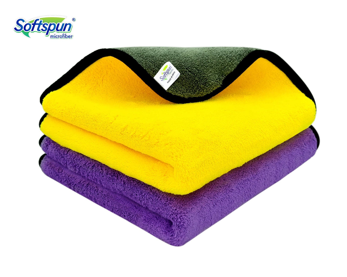 SOFTSPUN 900 GSM, Microfiber Double Layered Silk Banded Edge Cloth, Ex