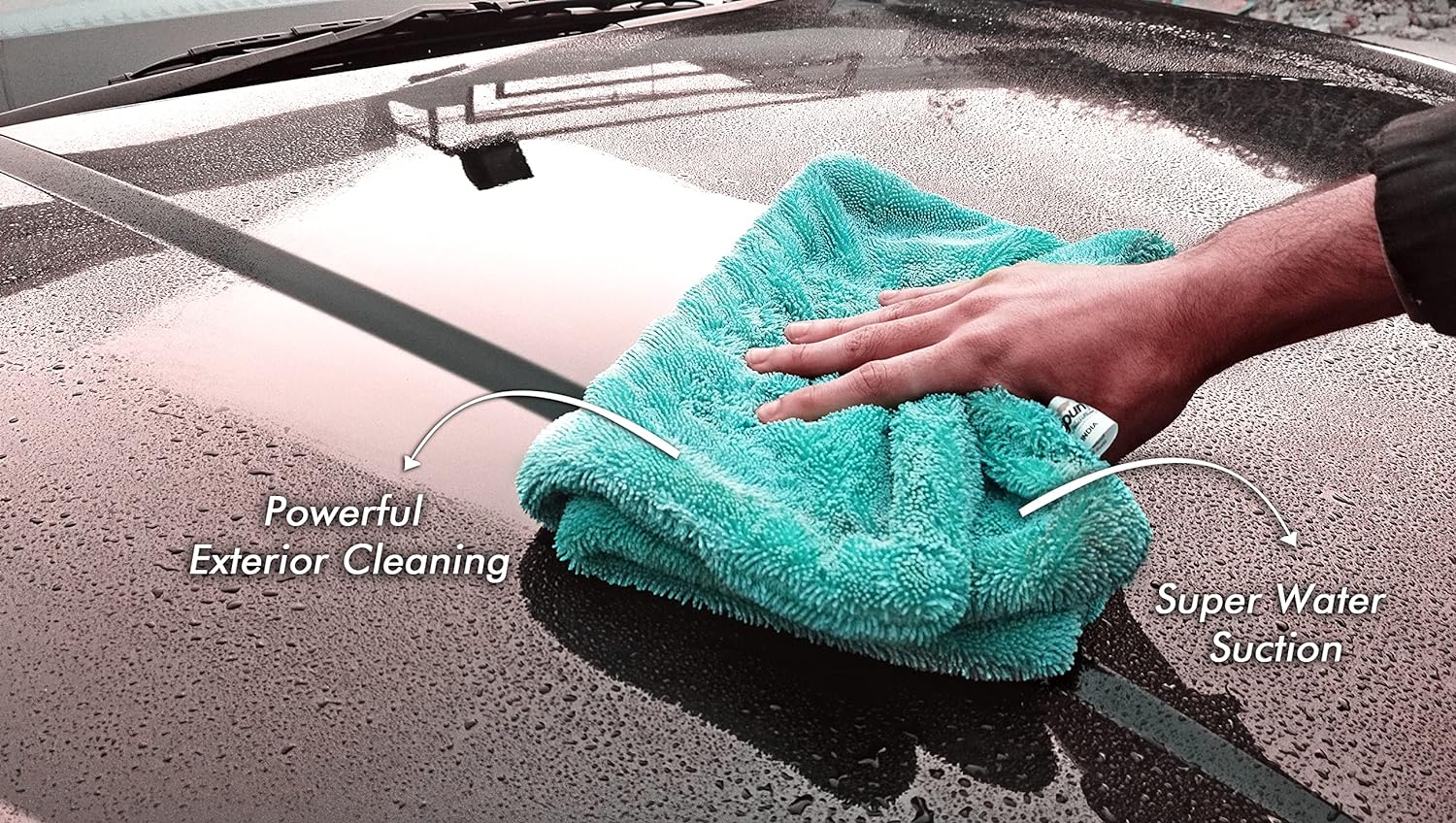 SOFTSPUN Microfiber Cloth for Car - 1200 GSM, 1Pcs, Twisted Loop Super Absorbent Towel - Plush Pile and Lint Free Cloth for Drying and Detailing.