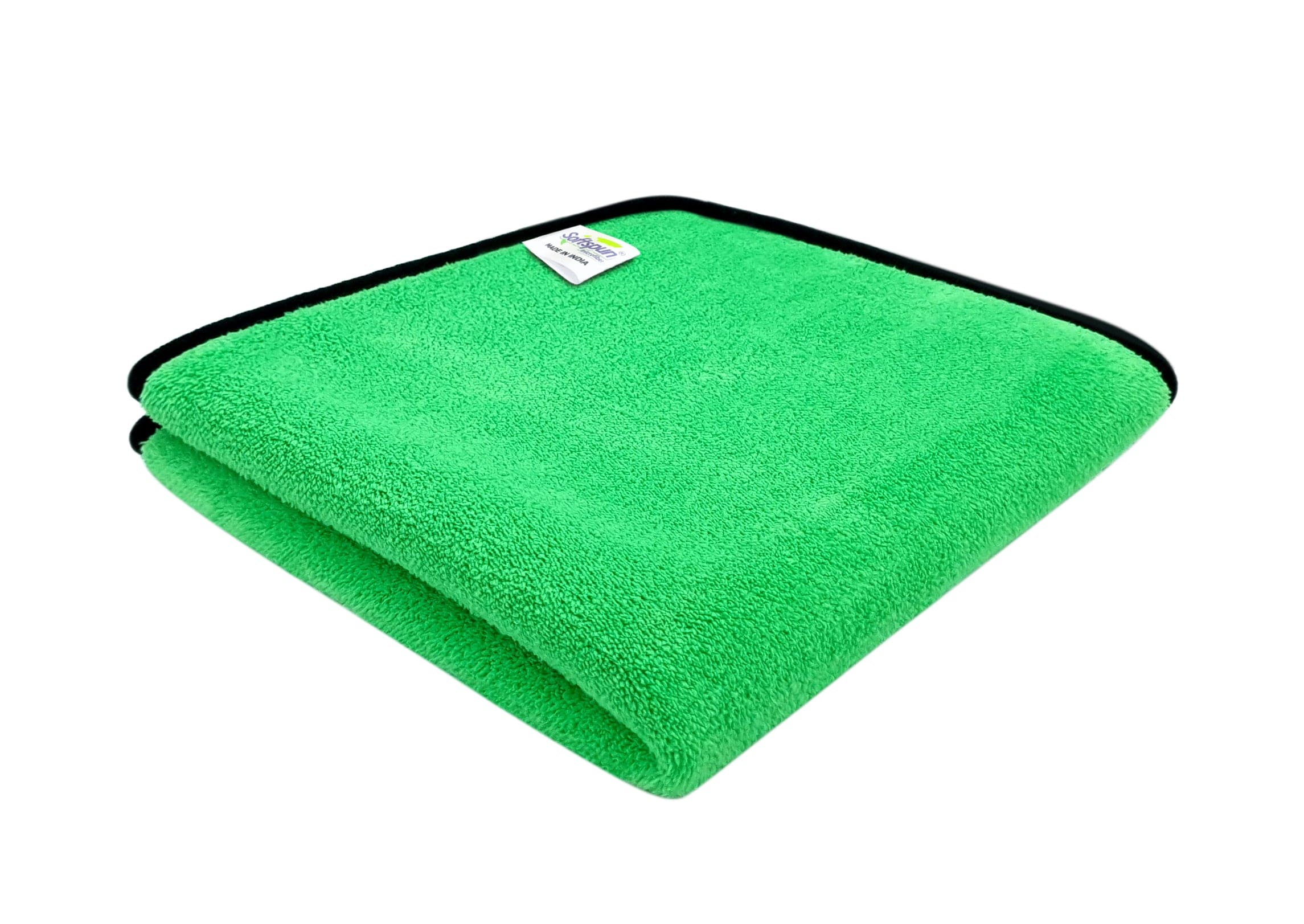 SOFTSPUN Microfiber Cloth for Car 600 GSM, Extra Thick Microfiber Cleaning Cloths Perfect for Bike, Auto, Cars Both Interior and Exterior.…