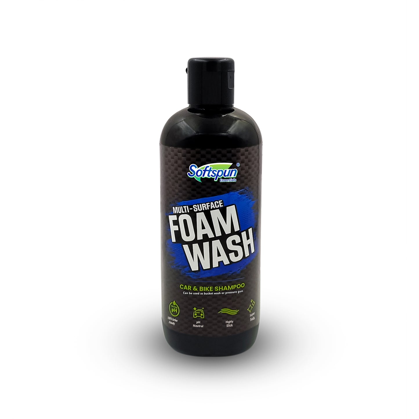 SOFTSPUN Essentials 300mL Car & Bike Premium Liquid Shampoo | Extra Suds, Removes Tough Dirt & Grime| pH Neutral | Works with Bucket & Foam Cannon