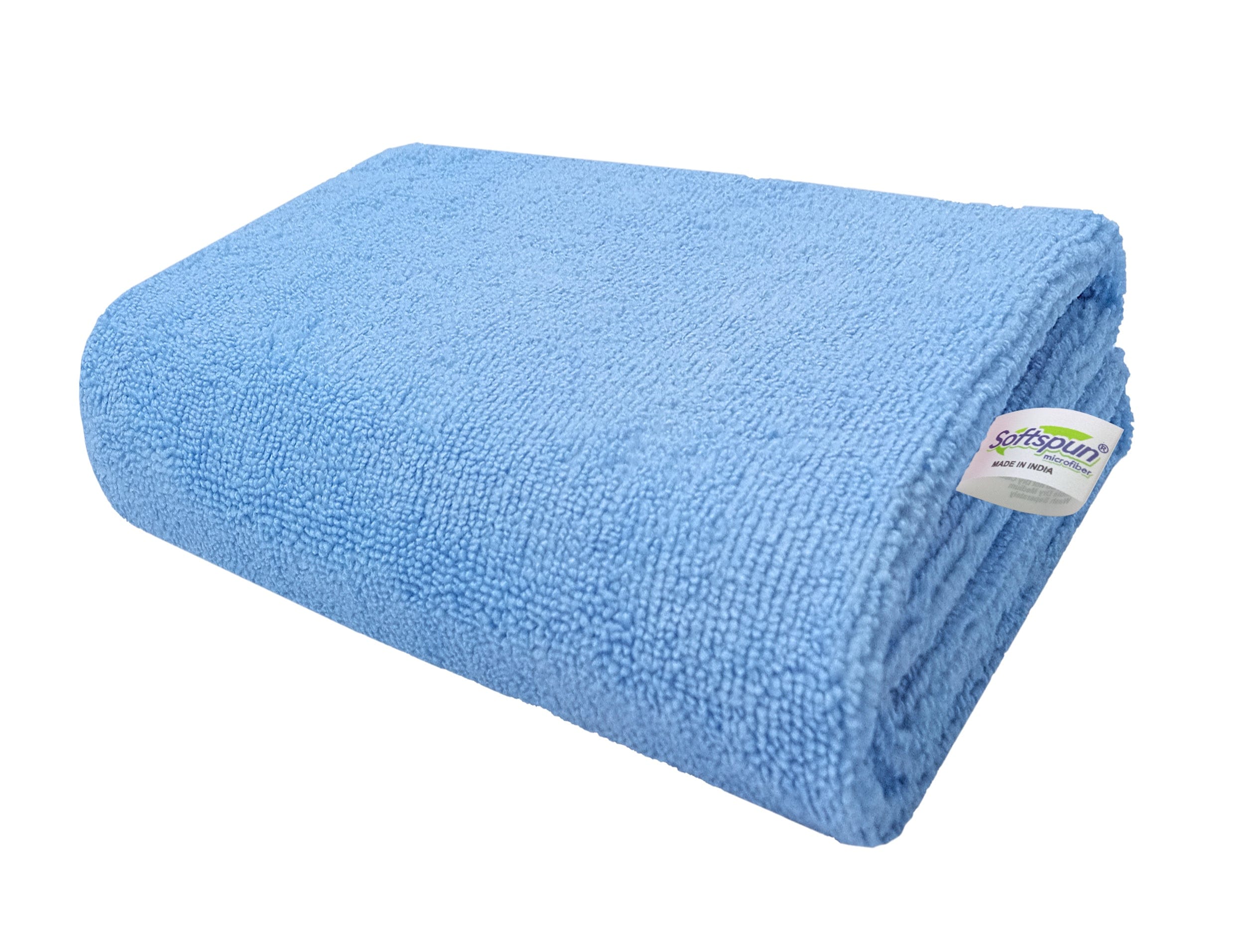 SOFTSPUN Microfiber Hair and Face Care Towel Set of 1 Piece, 340 GSM. Super Soft & Comfortable, Quick Drying, Ultra Absorbent in Large Size.