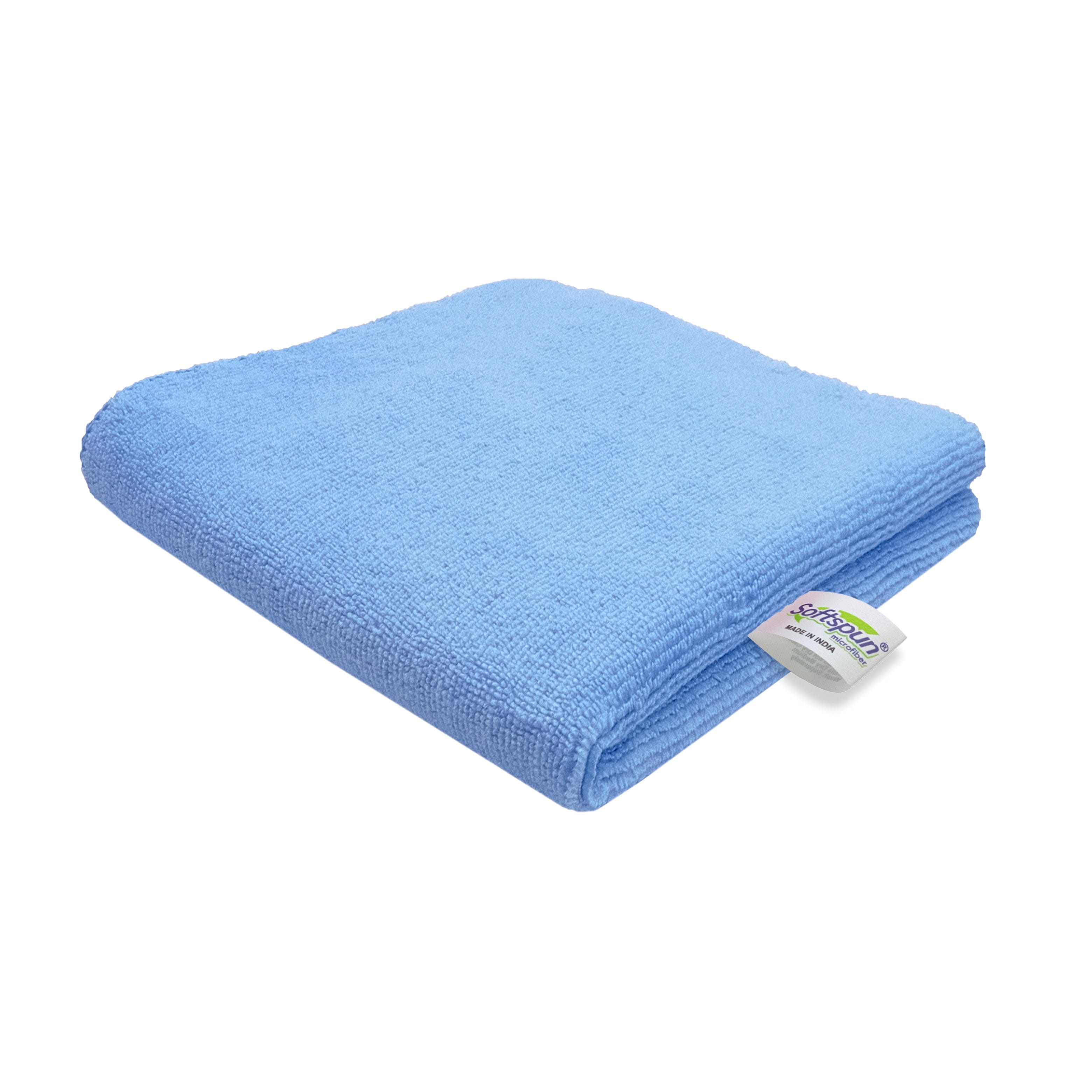 SOFTSPUN Microfiber Cleaning Cloths, Towel Set 340 GSM. Highly Absorbent, Lint and Streak Free, Multi-Purpose Wash Cloth for Kitchen, Car, Window, Stainless Steel, Silverware.