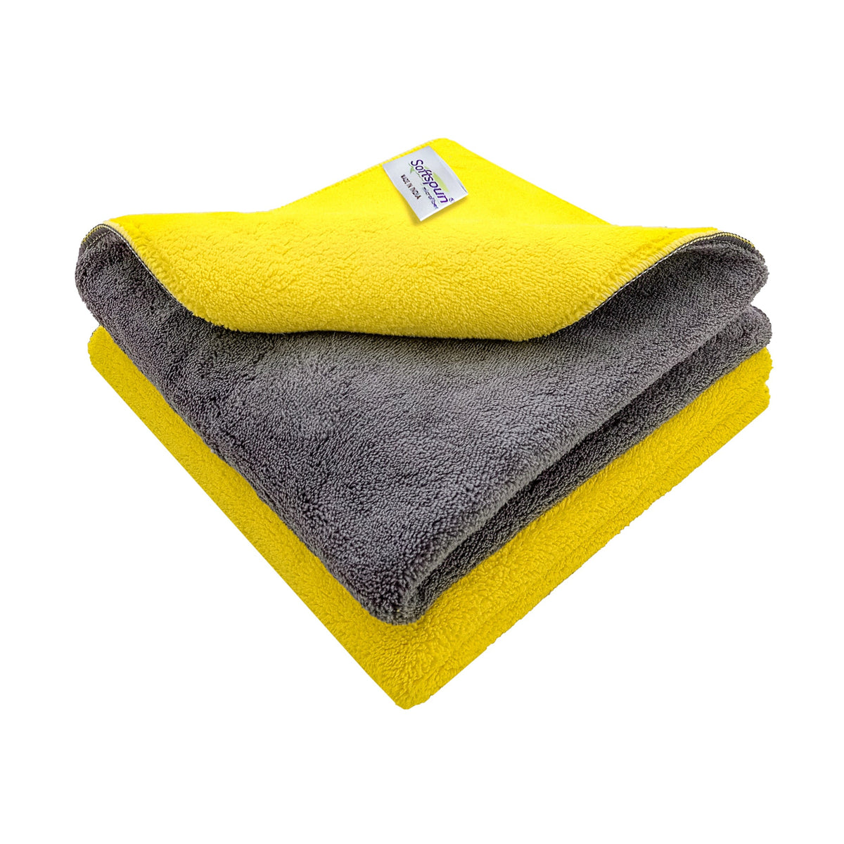 Softspun 900 GSM car microfiber towel Premium Quality Double Layered