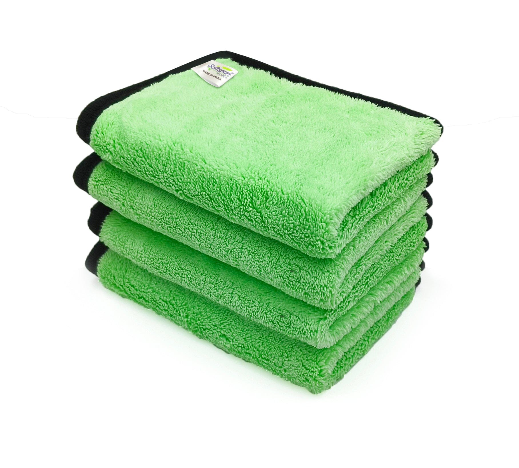 SOFTSPUN Microfiber Baby Hand & Face Wipes 20x30 Cms, 4 Piece Towel Set, 280 GSM , Super Soft & Silky for Hand, Face and Body - Hypoallergenic Sensitive Skin Wipes & Washcloths.