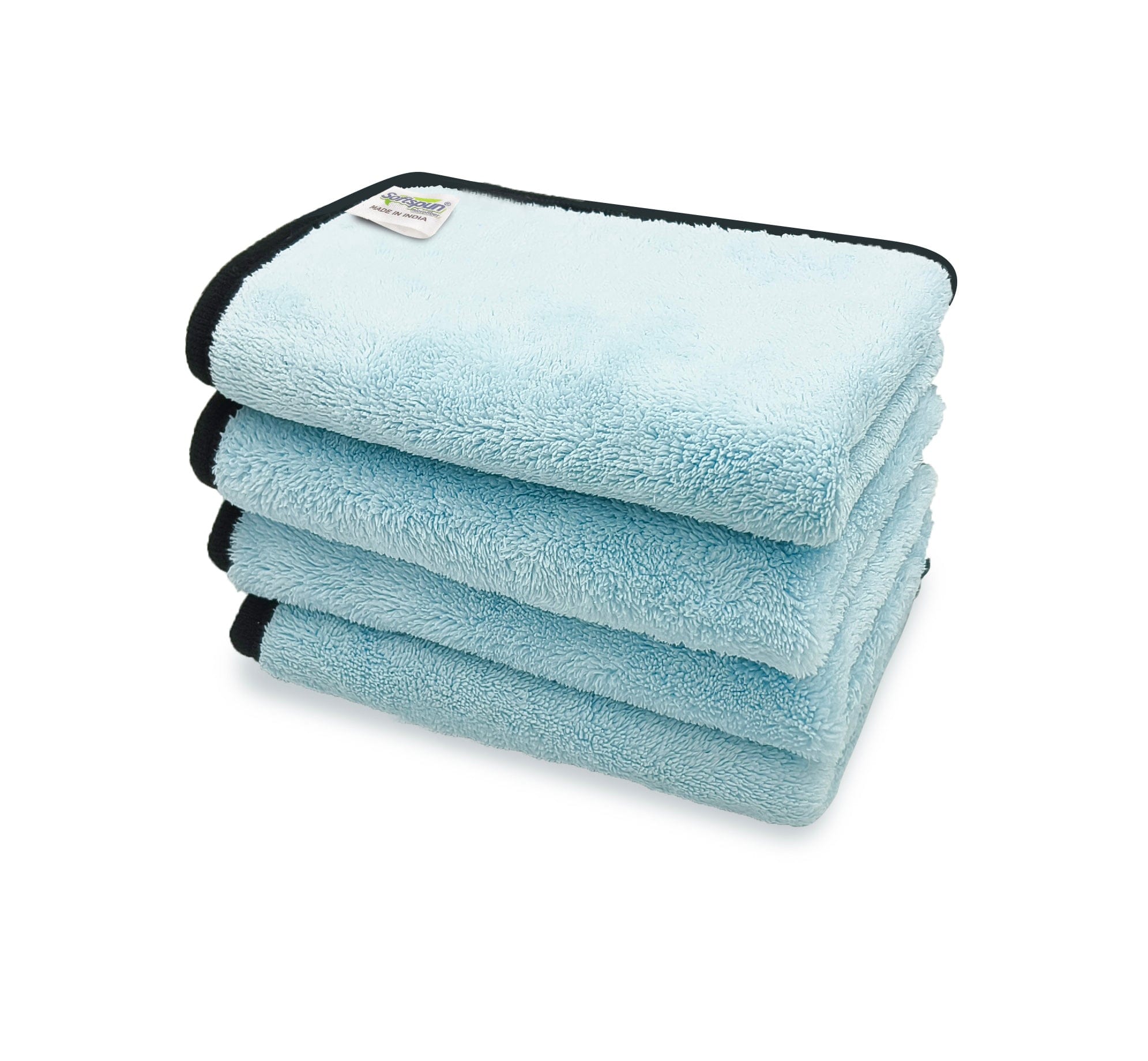 SOFTSPUN Microfiber Baby Hand & Face Wipes 20x30 Cms, 4 Piece Towel Set, 280 GSM , Super Soft & Silky for Hand, Face and Body - Hypoallergenic Sensitive Skin Wipes & Washcloths.