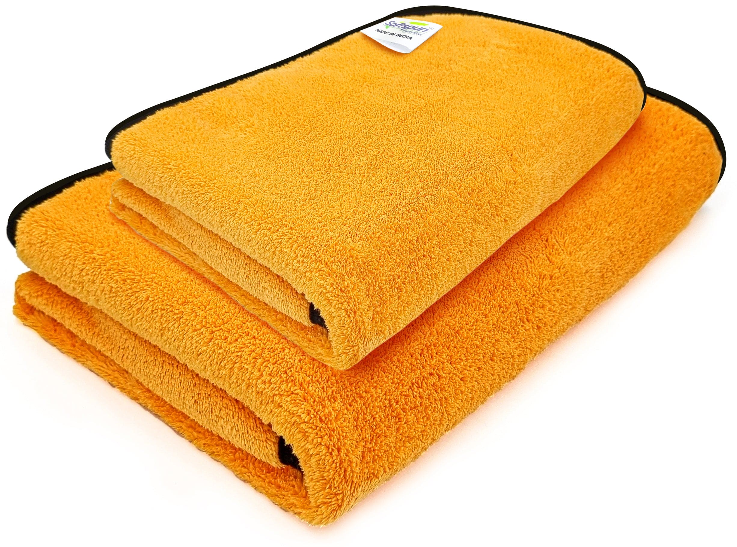 SOFTSPUN Microfiber Bath Towel 2 pc 70X140cm & 40X60cm 280GSM  Ultra Absorbent Super Soft & Comfortable Quick Drying for Men & Women Daily Use Pack of 1 Extra Large Size Unisex.