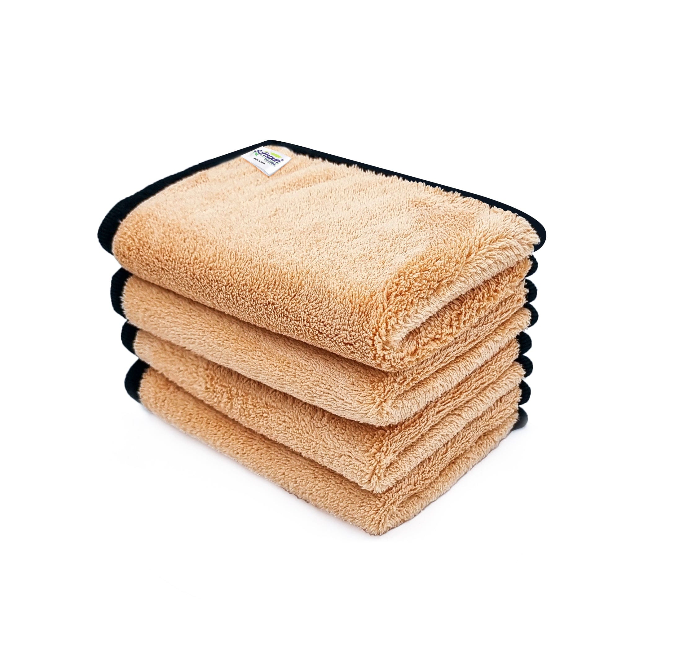 SOFTSPUN Microfiber Baby Hand & Face Wipes 20x30 Cms, 4 Piece Towel Set, 280 GSM , Super Soft & Silky for Hand, Face and Body - Hypoallergenic Sensitive Skin Wipes & Washcloths.