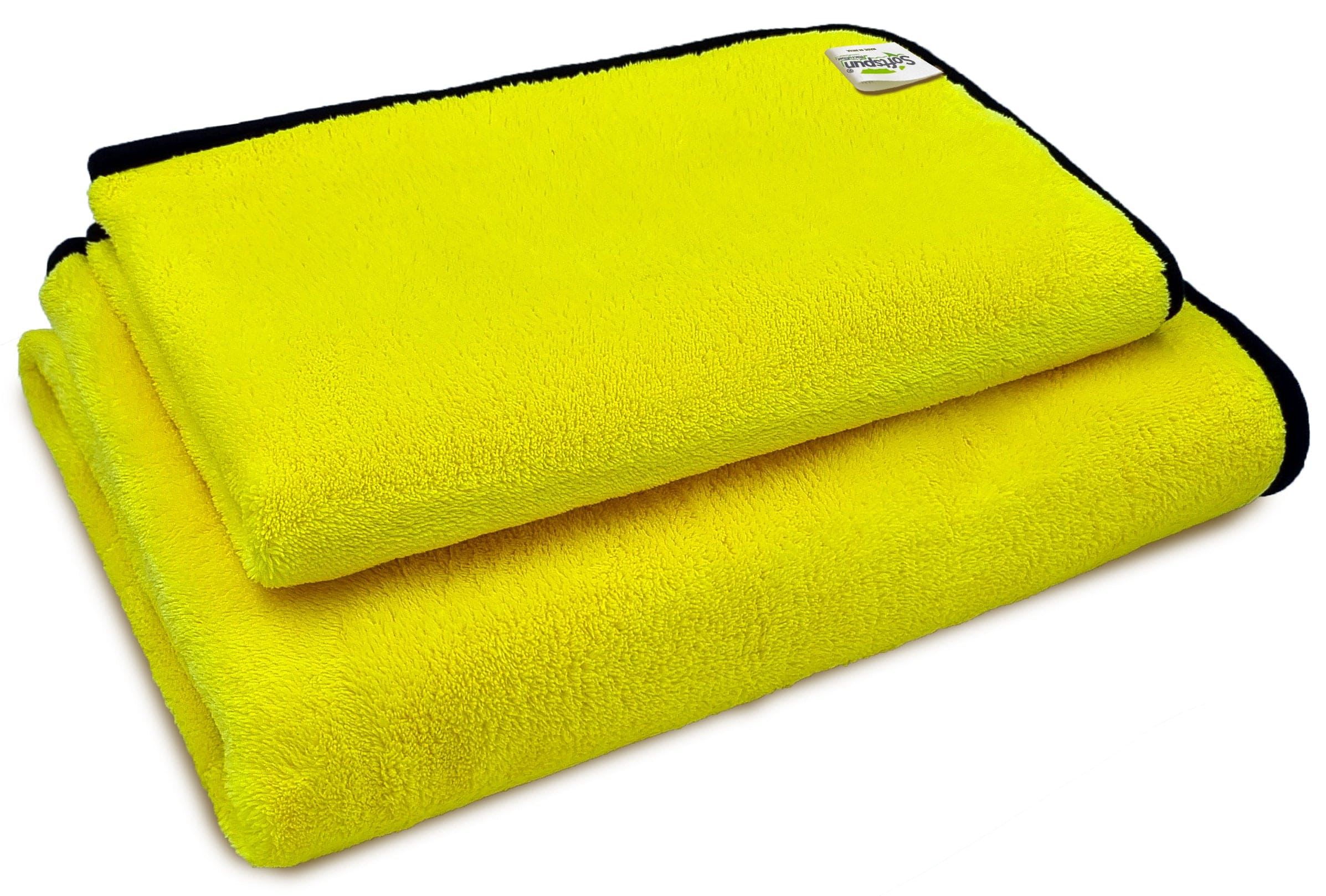 SOFTSPUN Microfiber Bath Towel 2 pc 70X140cm & 40X60cm 280GSM  Ultra Absorbent Super Soft & Comfortable Quick Drying for Men & Women Daily Use Pack of 1 Extra Large Size Unisex.