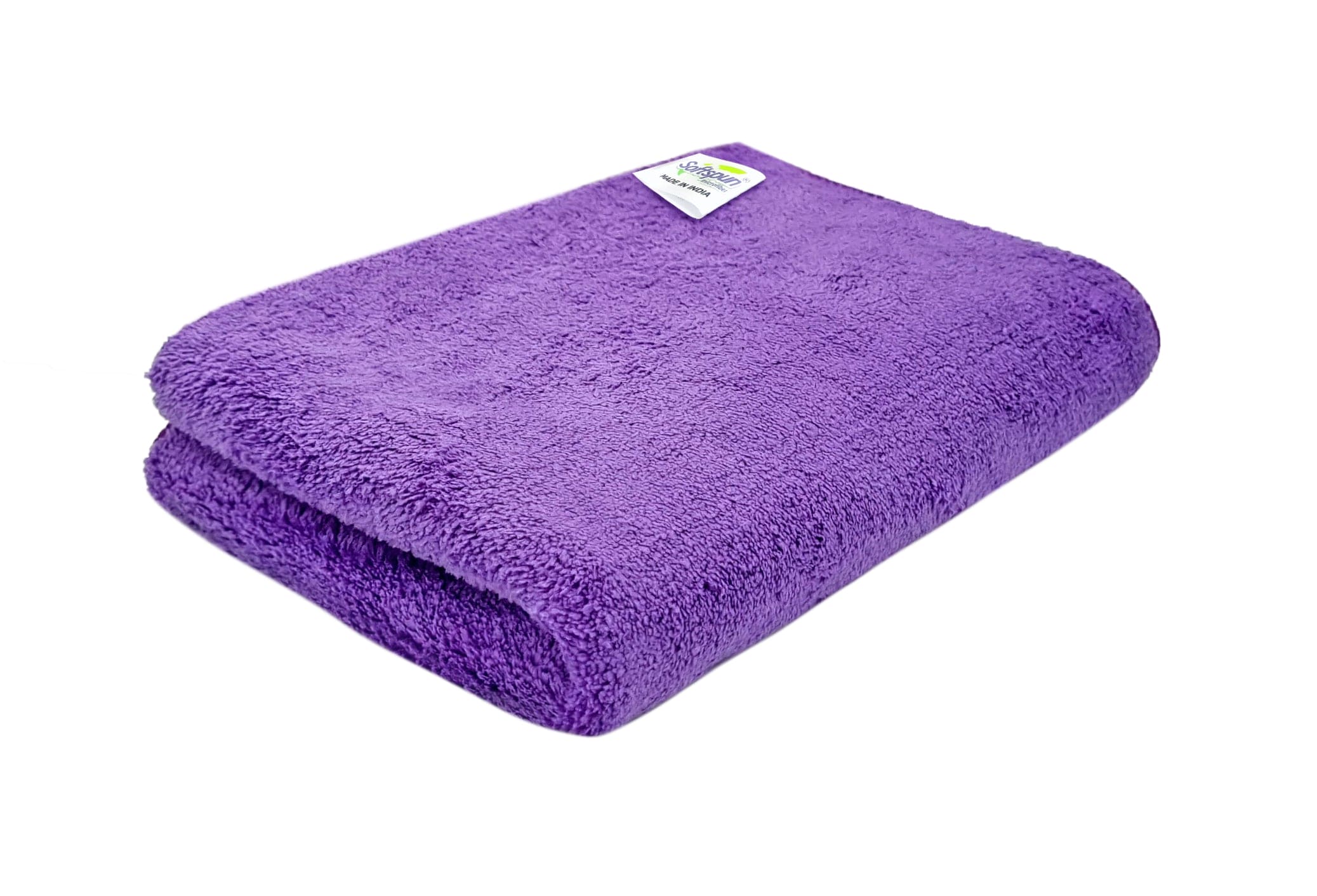 SOFTSPUN 900 GSM, Microfiber Double Layered Cloth Towel Set,  Extra Thick Microfiber Cleaning Cloths Perfect for Bike, Auto, Cars Both Interior and Exterior