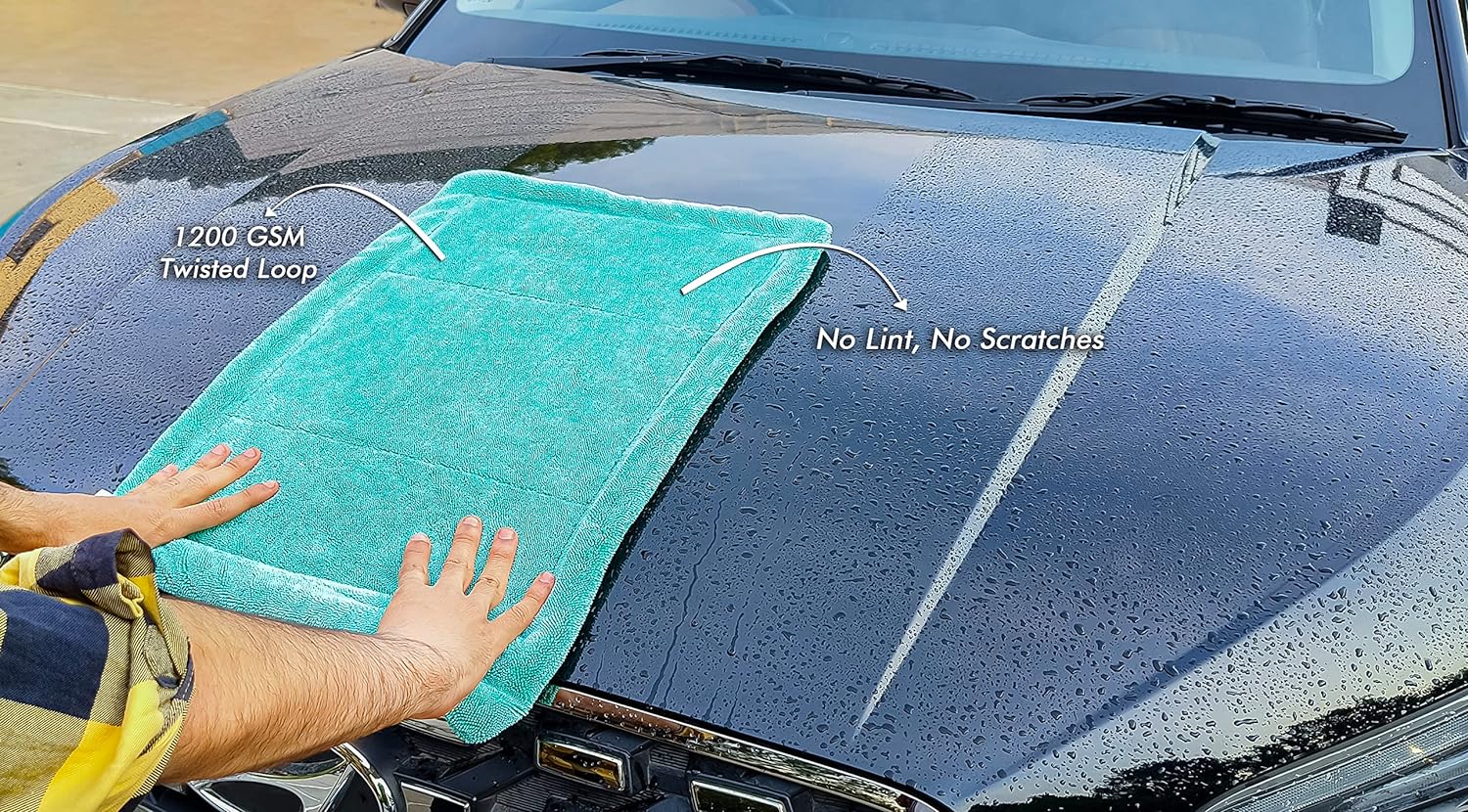 Softspun 1200 GSM Microfiber cloth for car Lint free cloth