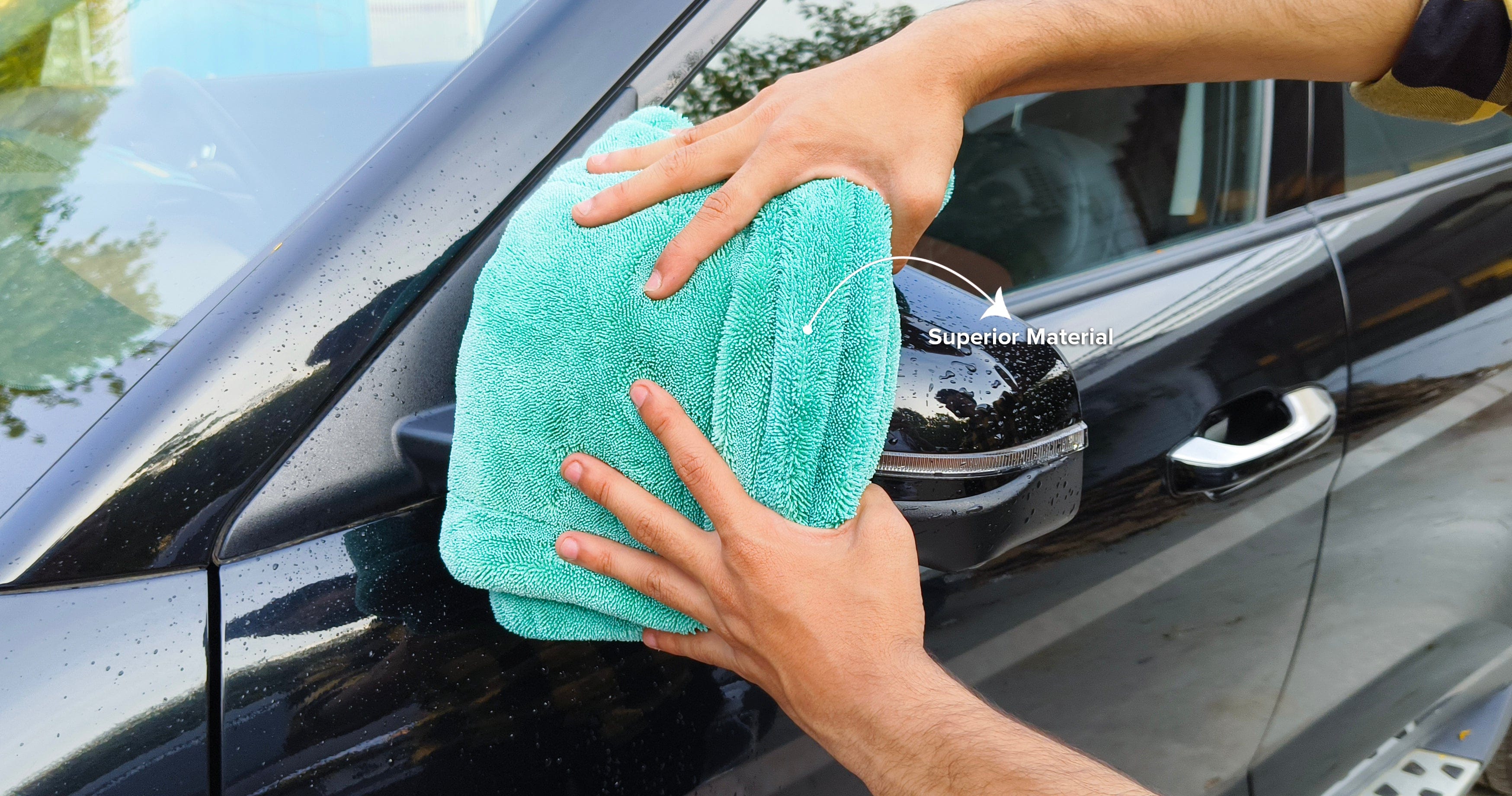 SOFTSPUN Microfiber Cloth for Car - 1600 GSM, Twisted Loop Super Absorbent Towel - Edgeless Design with Plush Pile and Lint Free Cloth for Drying and Detailing.