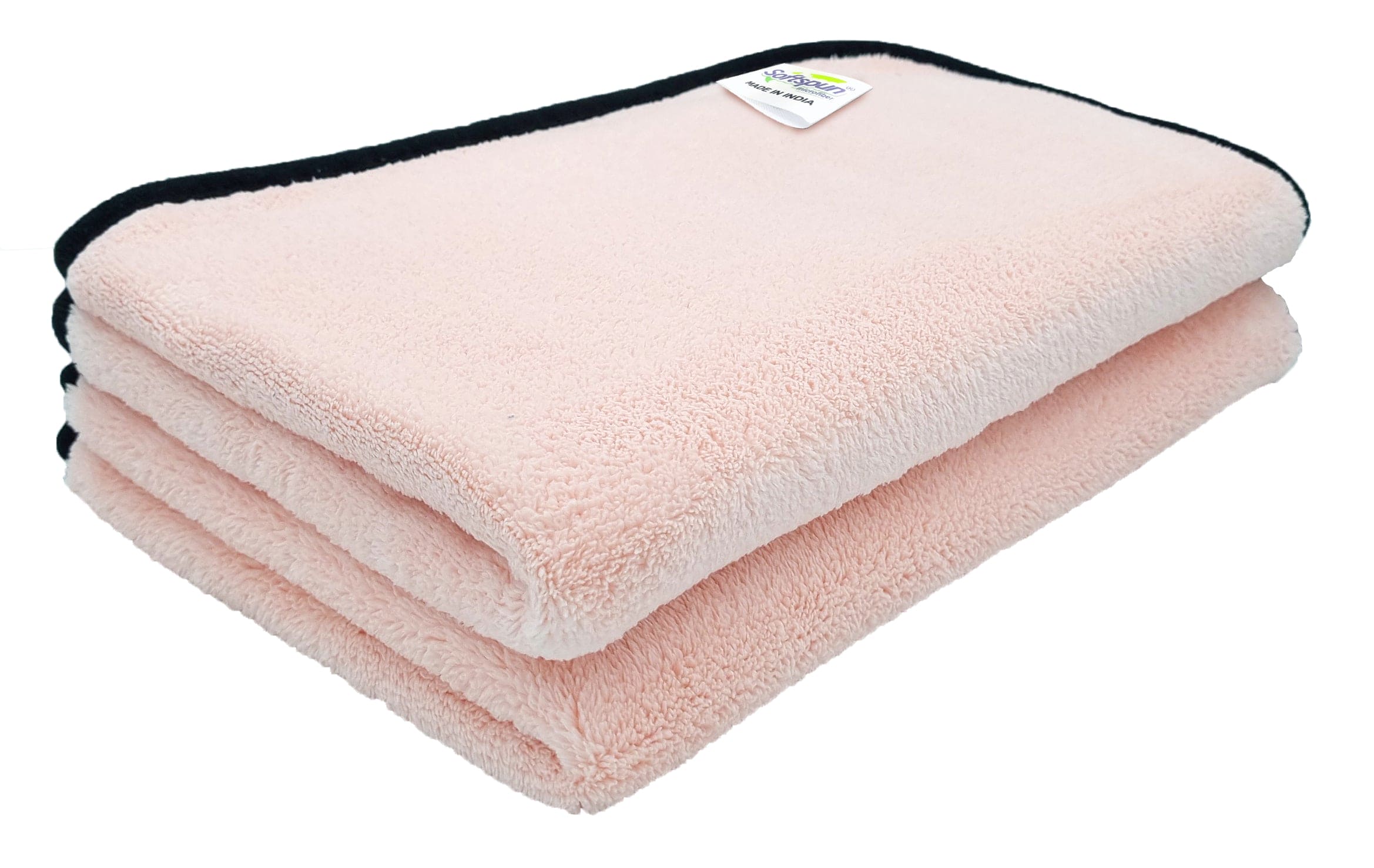 SOFTSPUN Microfiber Wipes Large Baby Towel 2 pc 40X60cm 280GSM  Ultra Absorbent Super Soft & Comfortable Quick Drying for Men & Women Daily Use Pack of 1 Extra Large Size Unisex.