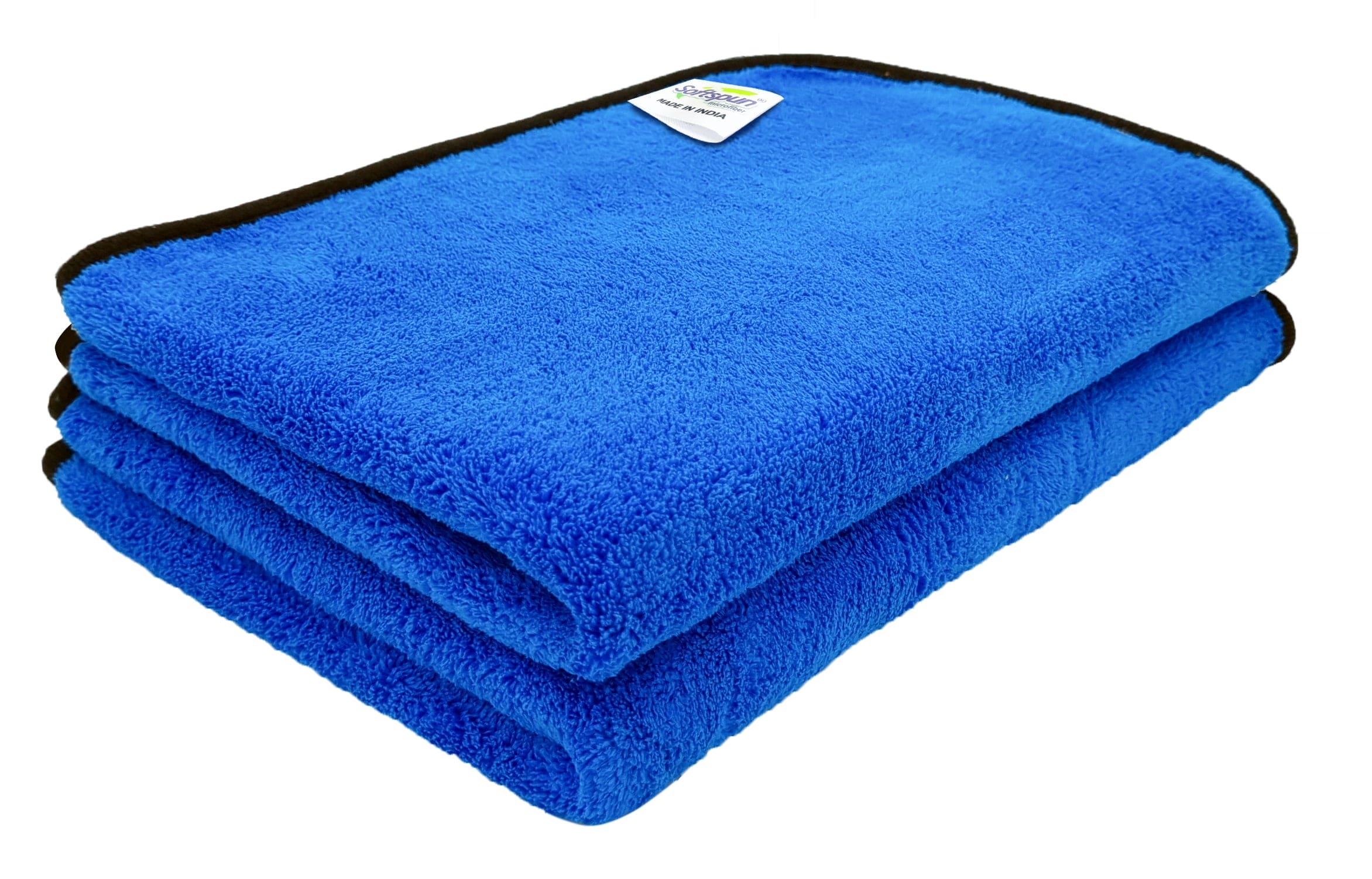 SOFTSPUN Microfiber Wipes Large Baby Towel 2 pc 40X60cm 280GSM  Ultra Absorbent Super Soft & Comfortable Quick Drying for Men & Women Daily Use Pack of 1 Extra Large Size Unisex.