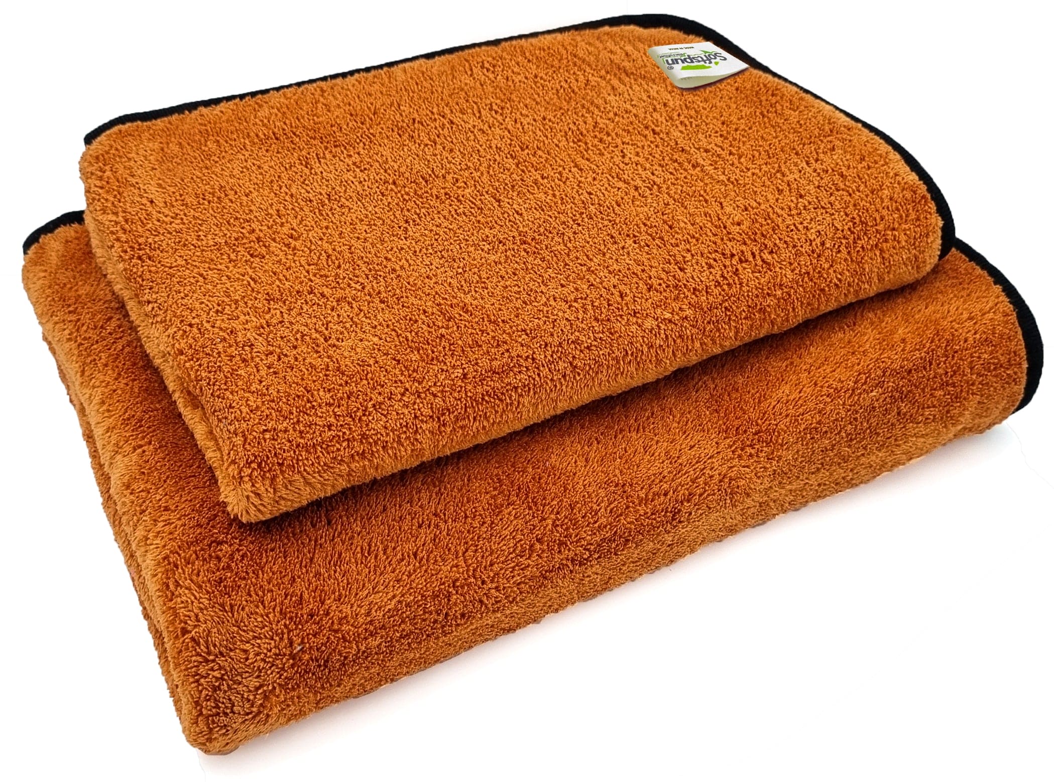 SOFTSPUN Microfiber Bath Towel 2 pc 60x120cm & 40X60cm 280GSM  Ultra Absorbent Super Soft & Comfortable Quick Drying for Men & Women Daily Use Pack of 1 Extra Large Size Unisex.