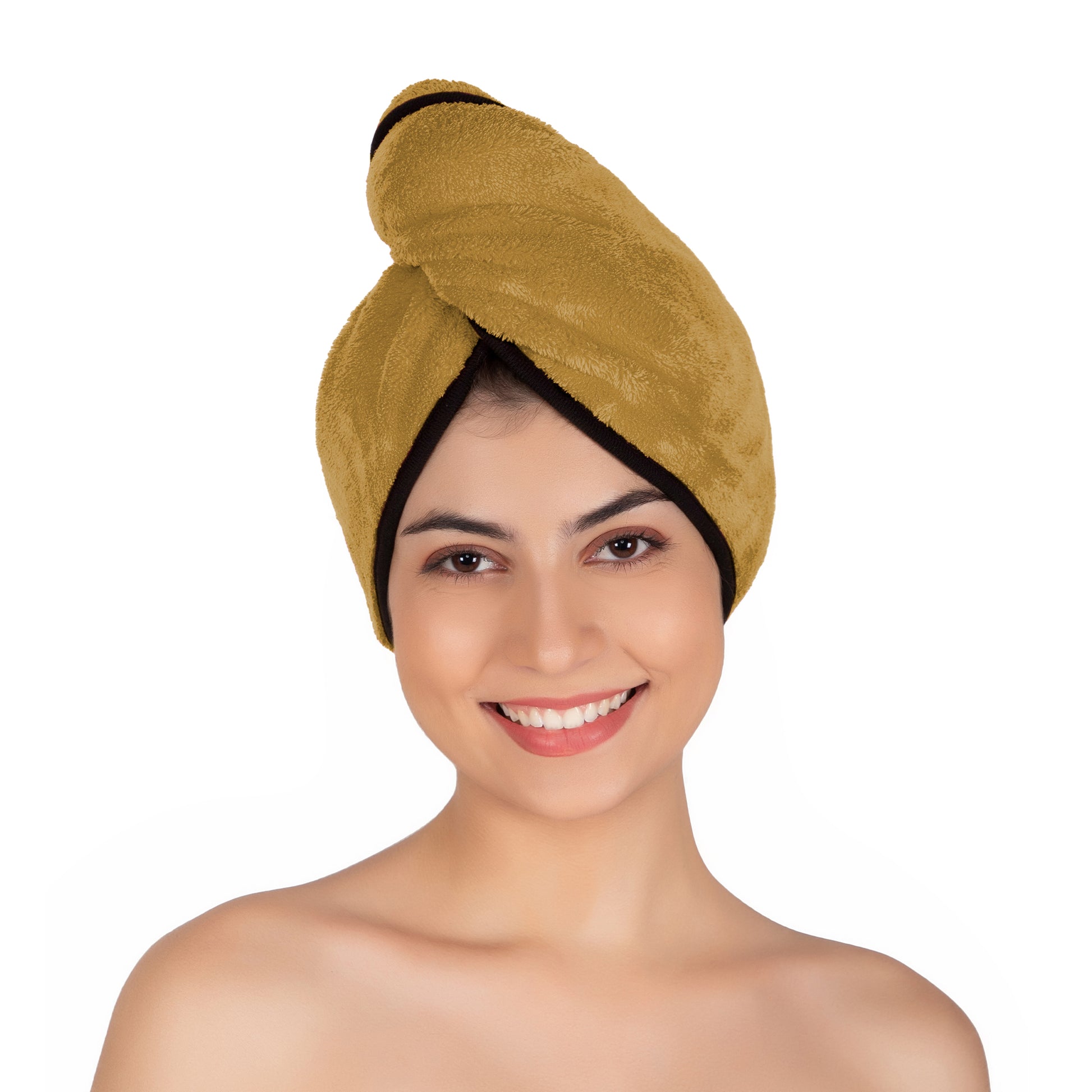 Microfiber Hair Drying Wrap Plush Olive