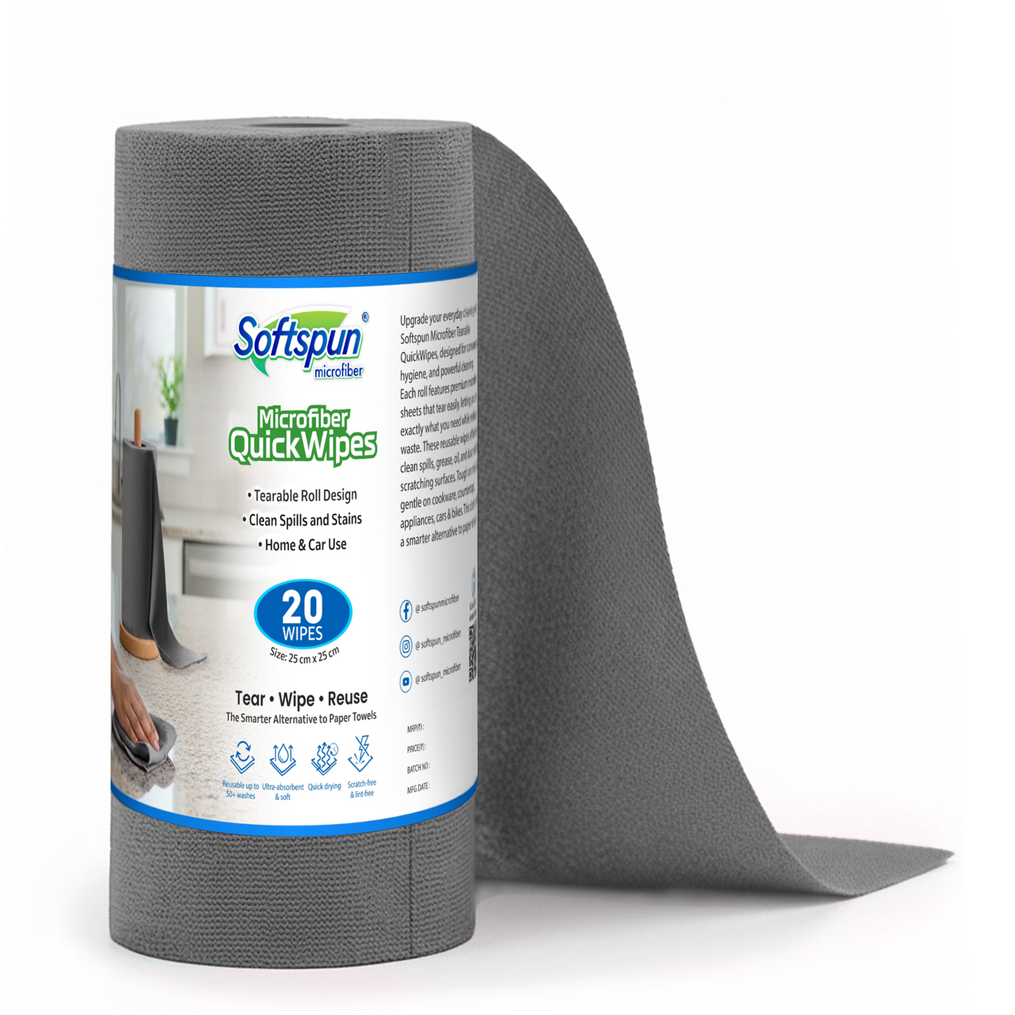 Microfiber Cleaning Roll