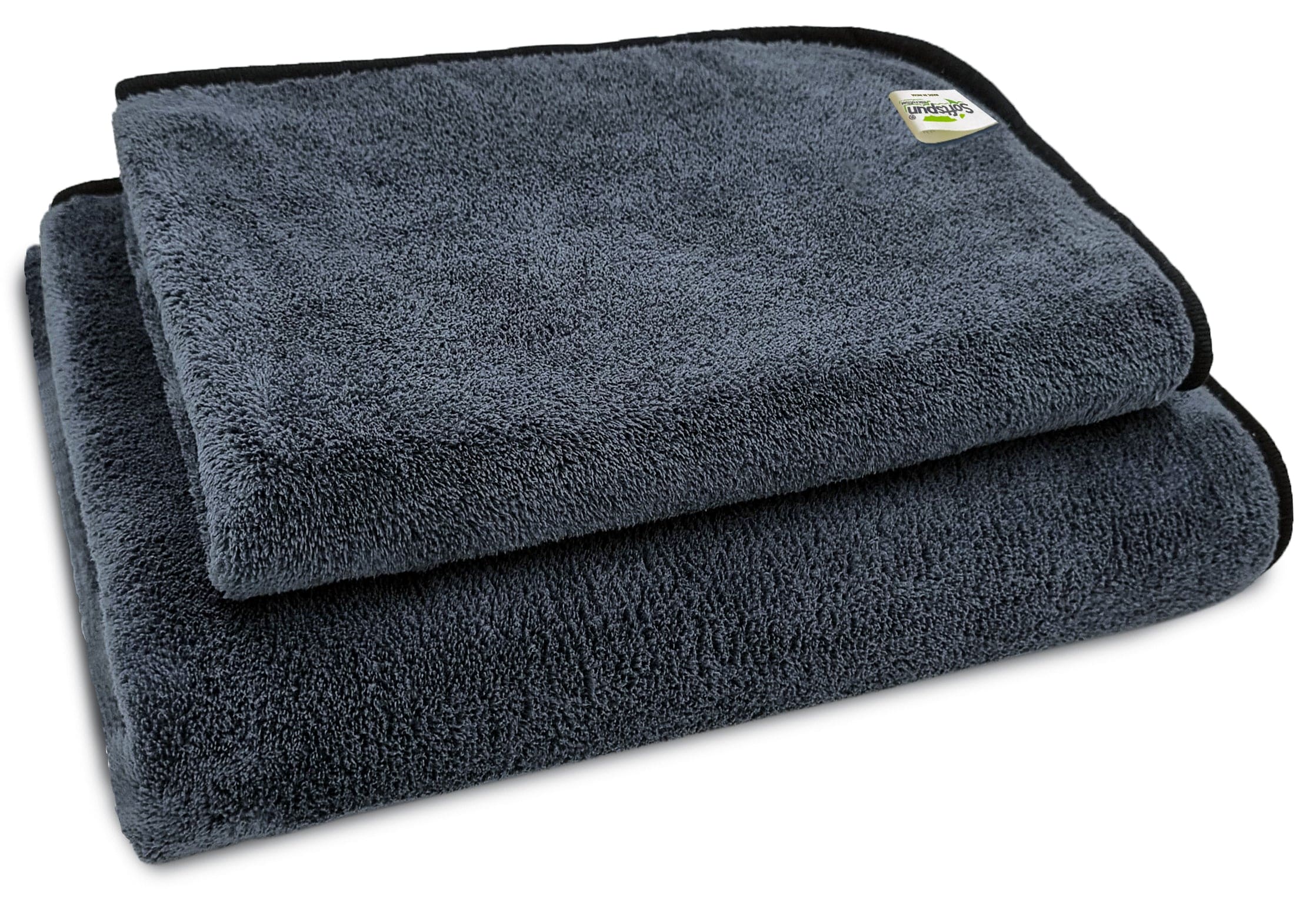 SOFTSPUN Microfiber Bath Towel 2 pc 60x120cm & 40X60cm 280GSM  Ultra Absorbent Super Soft & Comfortable Quick Drying for Men & Women Daily Use Pack of 1 Extra Large Size Unisex.