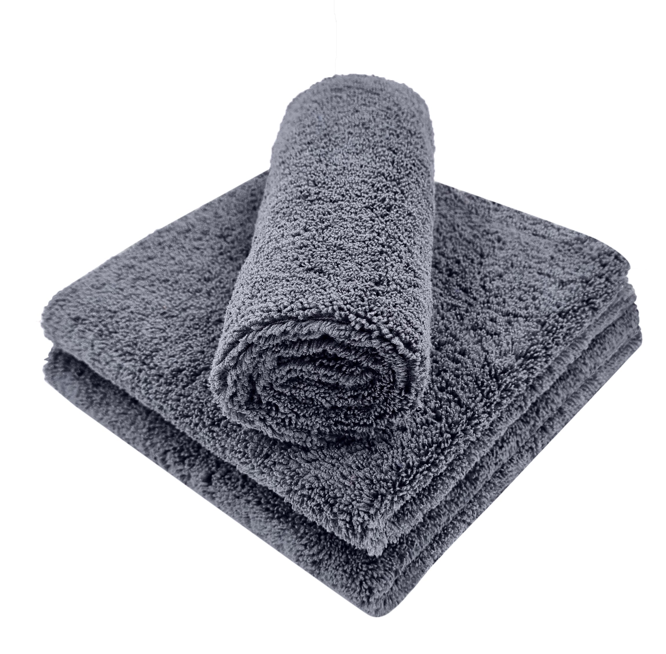 SOFTSPUN Microfiber 380 GSM High Loop Cleaning Cloths, Towel Set (Multi-Color). Thick Lint & Streak-Free Multipurpose Cloths.