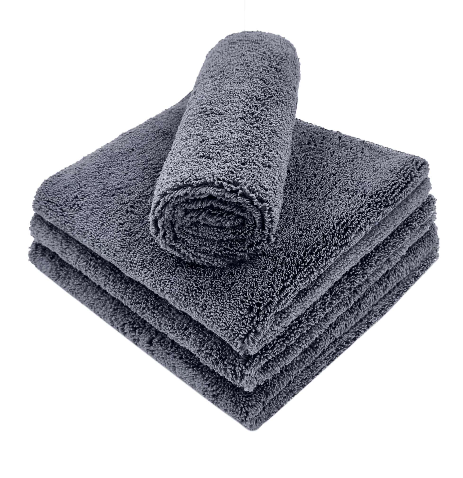SOFTSPUN Microfiber 380 GSM High Loop Cleaning Cloths, Towel Set (Multi-Color). Thick Lint & Streak-Free Multipurpose Cloths.