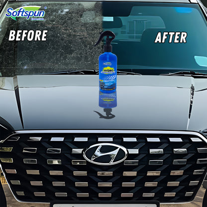 SOFTSPUN Essential Hydro Windshield & Glass Cleaner, 300ml, For Auto and Home, Streak-Free Shine on Windows, Windshields, Glass and Mirrors, Residue and Ammonia Free and Tint Safe. Improves Visibility
