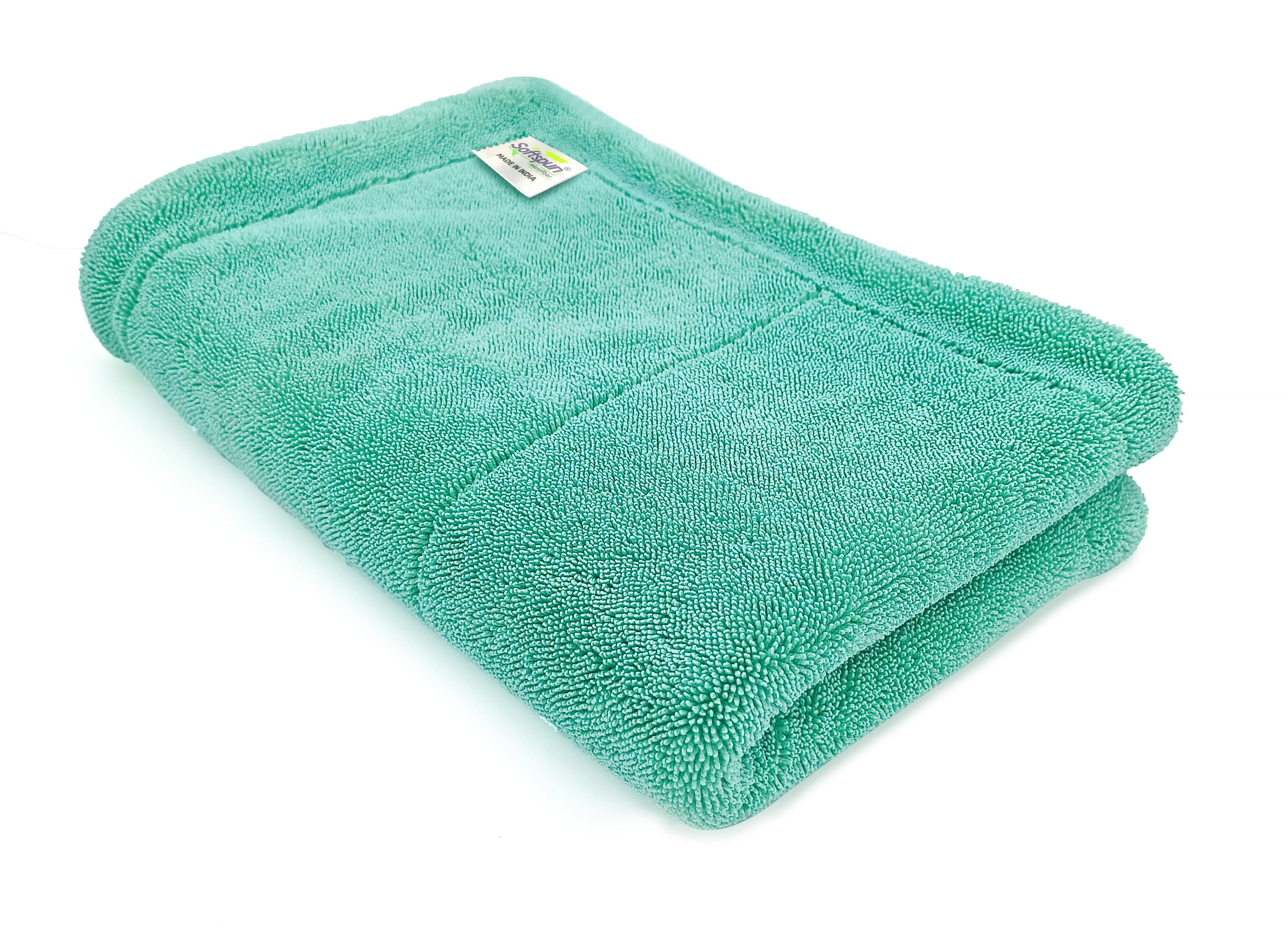 SOFTSPUN Microfiber Cloth for Car - 1600 GSM, Twisted Loop Super Absor