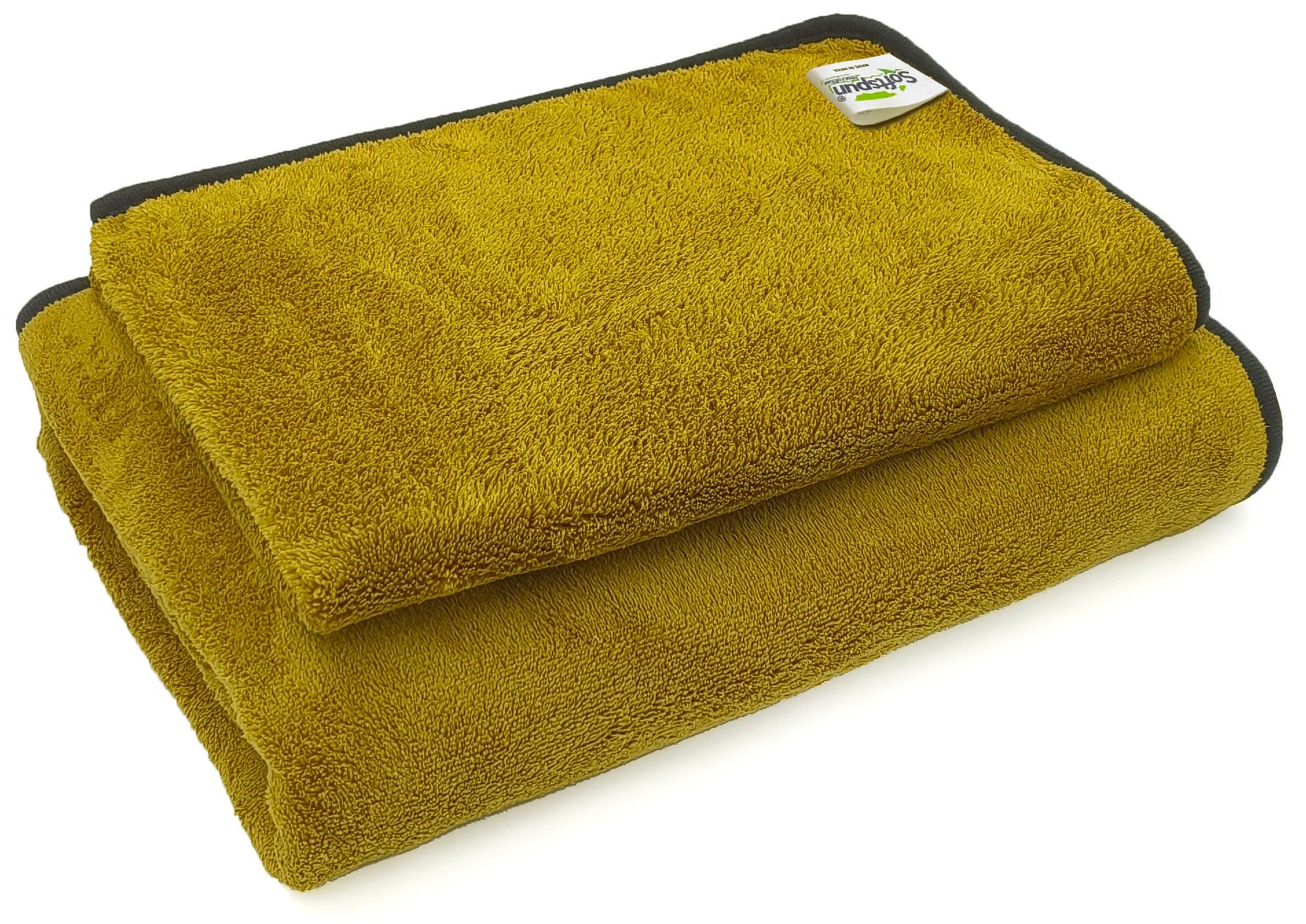 SOFTSPUN Microfiber Bath Towel 2 pc 70X140cm & 40X60cm 280GSM Ultra Ab