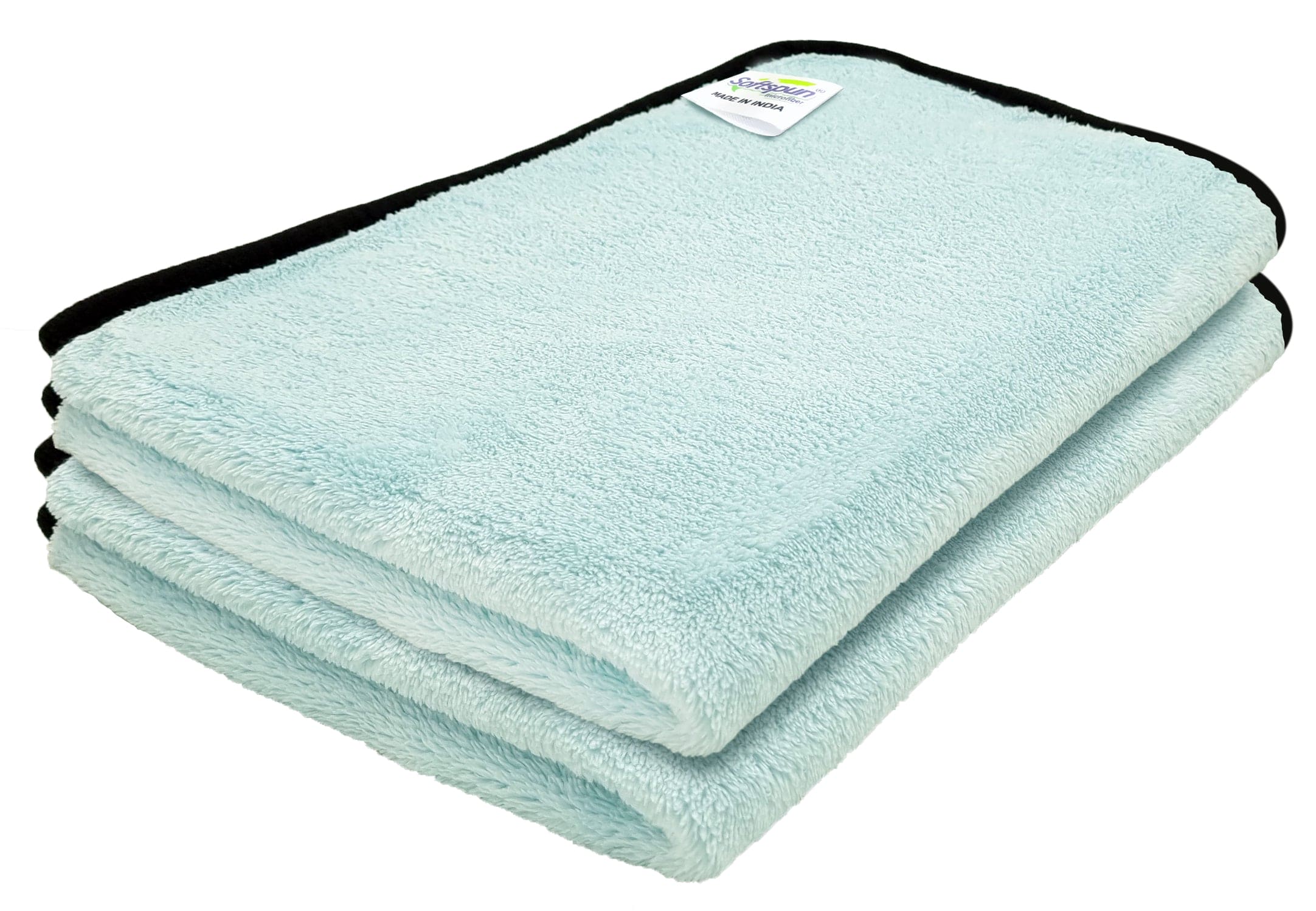 SOFTSPUN Microfiber Wipes Large Baby Towel 2 pc 40X60cm 280GSM  Ultra Absorbent Super Soft & Comfortable Quick Drying for Men & Women Daily Use Pack of 1 Extra Large Size Unisex.