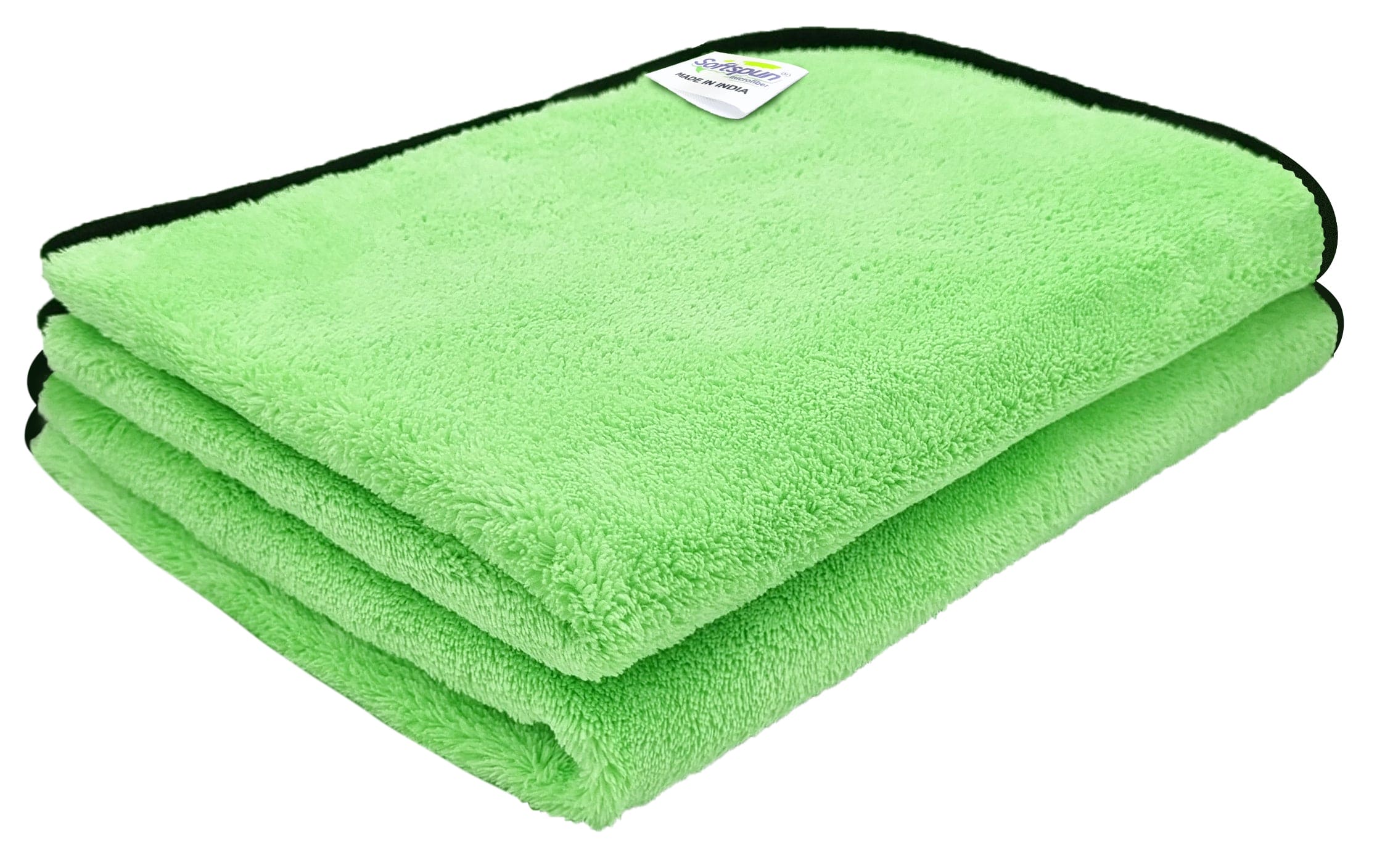 SOFTSPUN Microfiber Wipes Large Baby Towel 2 pc 40X60cm 280GSM  Ultra Absorbent Super Soft & Comfortable Quick Drying for Men & Women Daily Use Pack of 1 Extra Large Size Unisex.