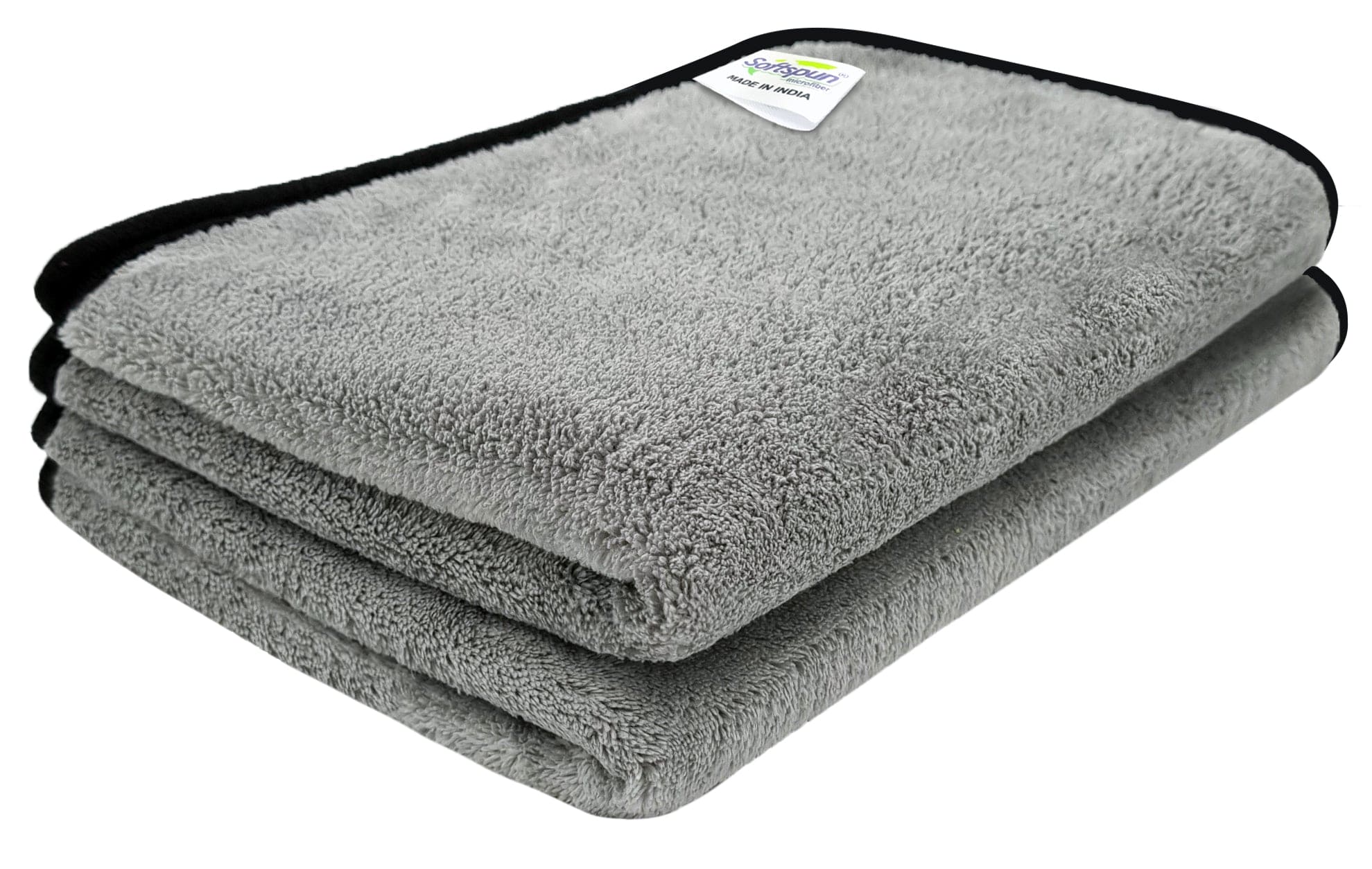 SOFTSPUN Microfiber Wipes Large Baby Towel 2 pc 40X60cm 280GSM  Ultra Absorbent Super Soft & Comfortable Quick Drying for Men & Women Daily Use Pack of 1 Extra Large Size Unisex.