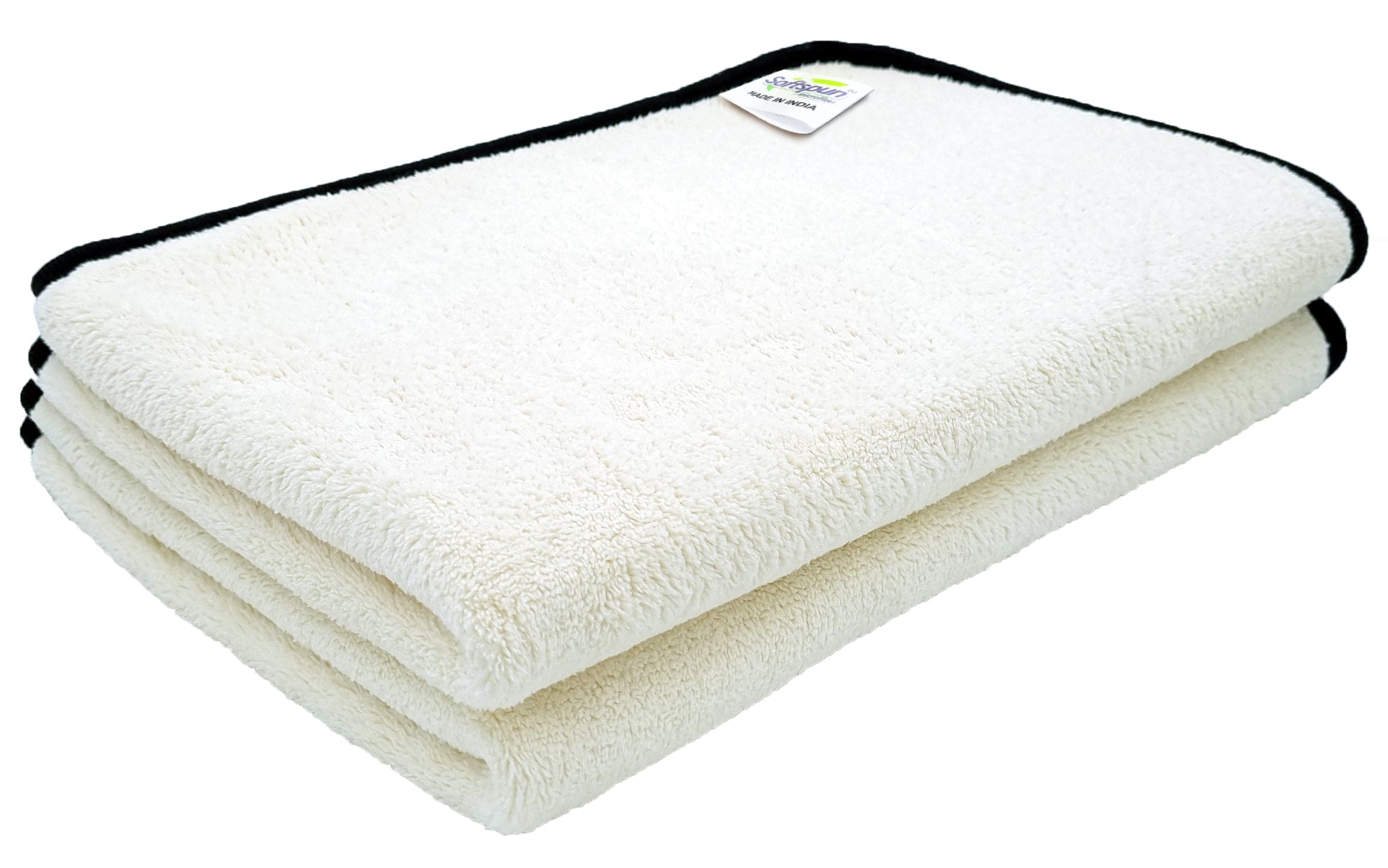 SOFTSPUN Microfiber Wipes Large Baby Towel 2 pc 40X60cm 280GSM  Ultra Absorbent Super Soft & Comfortable Quick Drying for Men & Women Daily Use Pack of 1 Extra Large Size Unisex.