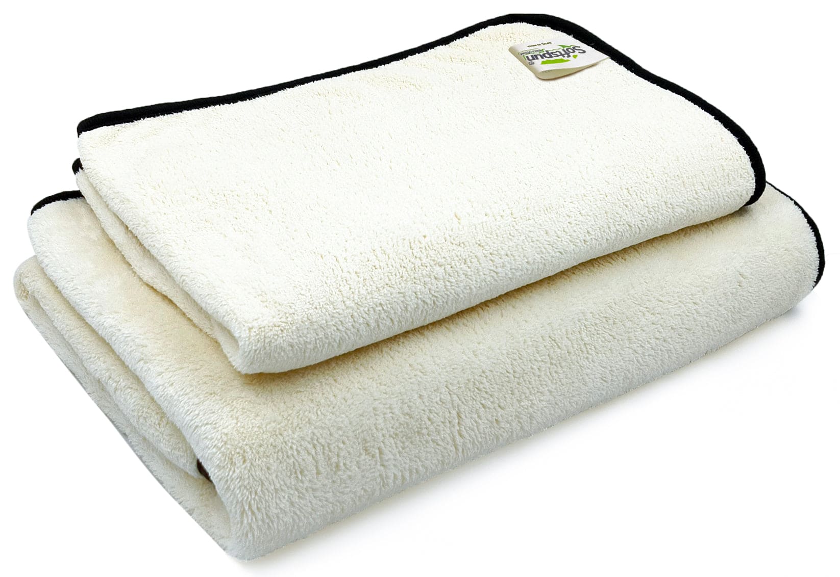 SOFTSPUN Microfiber Bath Towel 2 pc 60x120cm & 40X60cm 280GSM  Ultra Absorbent Super Soft & Comfortable Quick Drying for Men & Women Daily Use Pack of 1 Extra Large Size Unisex.