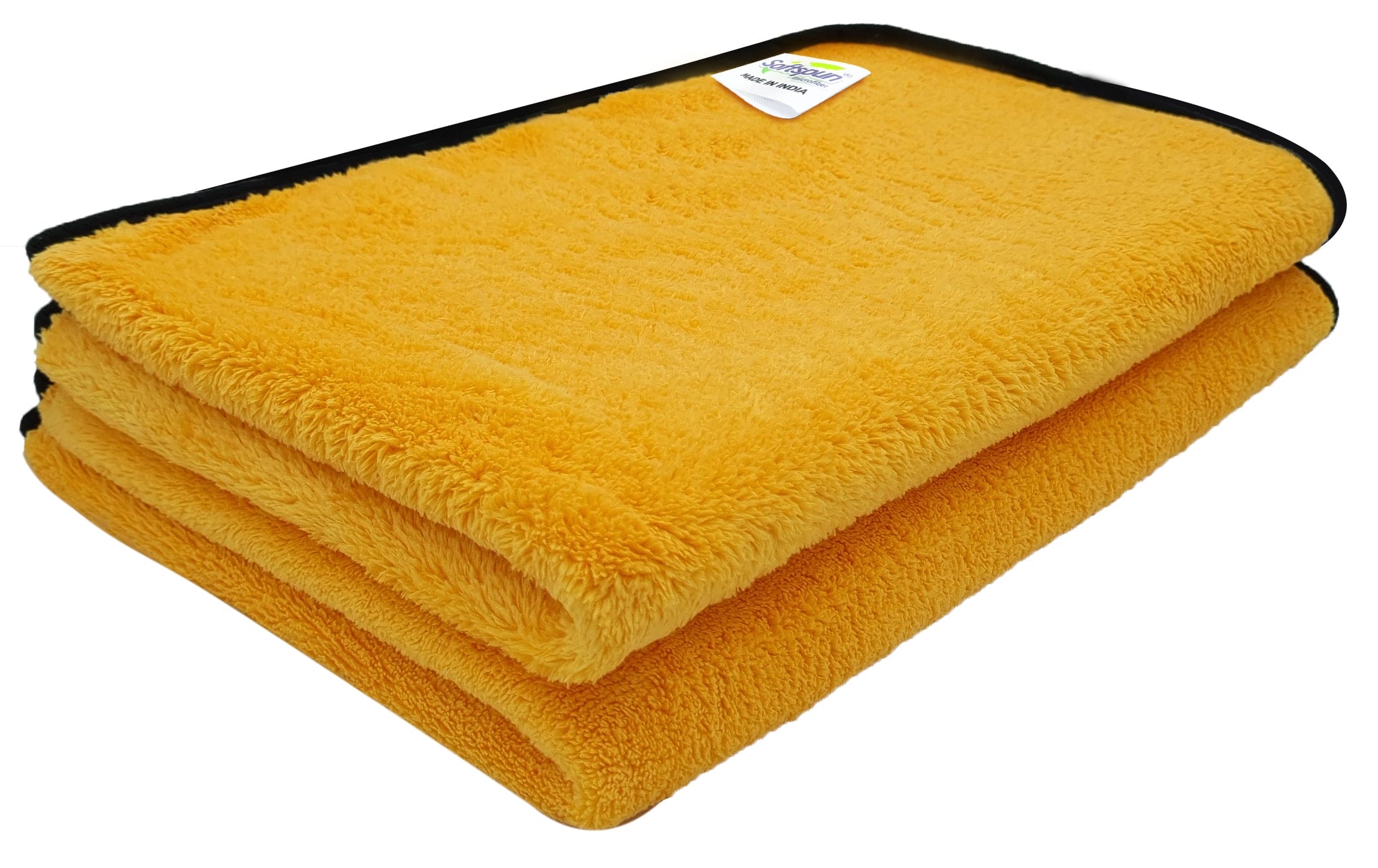 SOFTSPUN Microfiber Wipes Large Baby Towel 2 pc 40X60cm 280GSM  Ultra Absorbent Super Soft & Comfortable Quick Drying for Men & Women Daily Use Pack of 1 Extra Large Size Unisex.