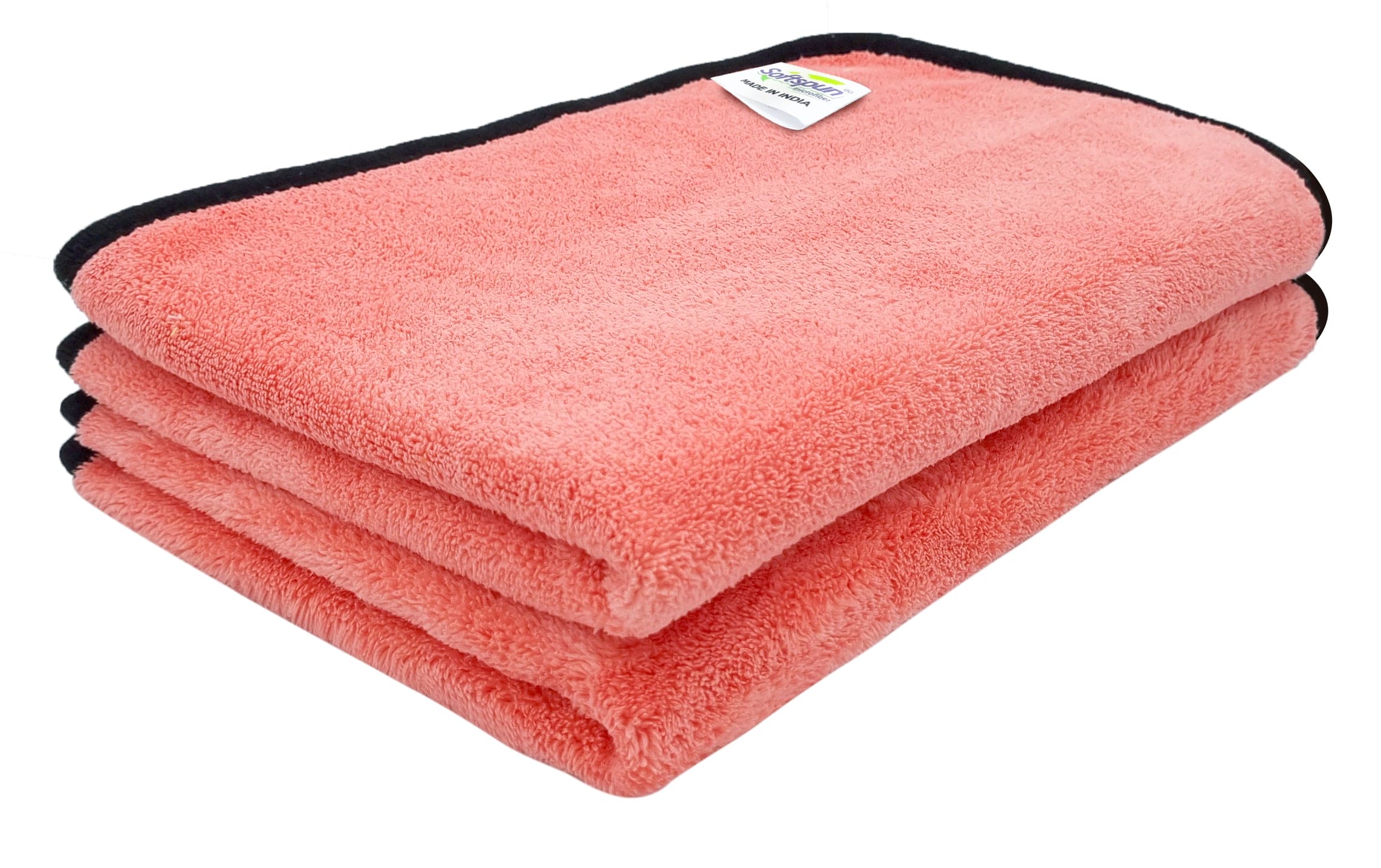 SOFTSPUN Microfiber Wipes Large Baby Towel 2 pc 40X60cm 280GSM  Ultra Absorbent Super Soft & Comfortable Quick Drying for Men & Women Daily Use Pack of 1 Extra Large Size Unisex.