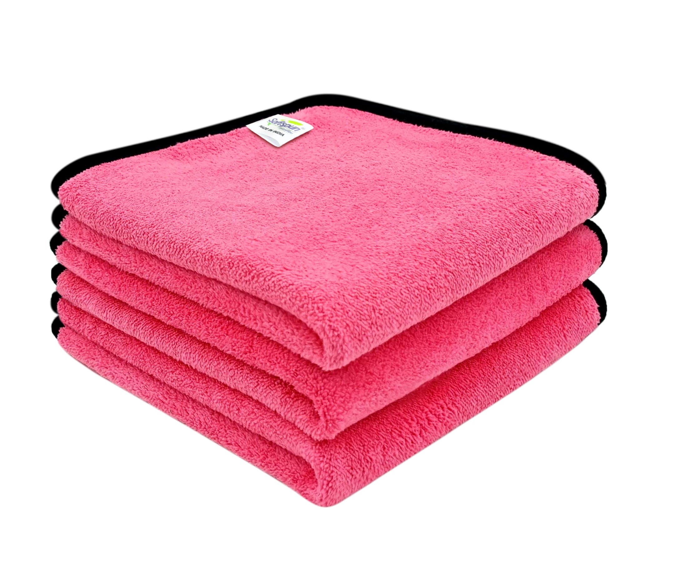 SOFTSPUN Microfiber Cloth for Car 600 GSM Extra Thick Microfiber Clean
