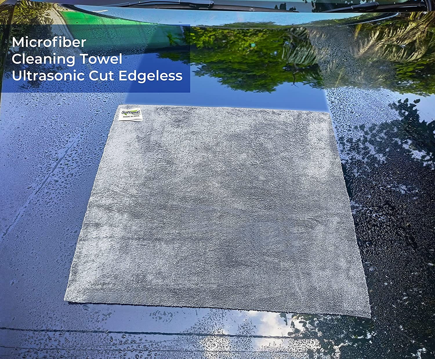 Microfiber cleaning cloth ultrasonic cut edgeless - Softspun