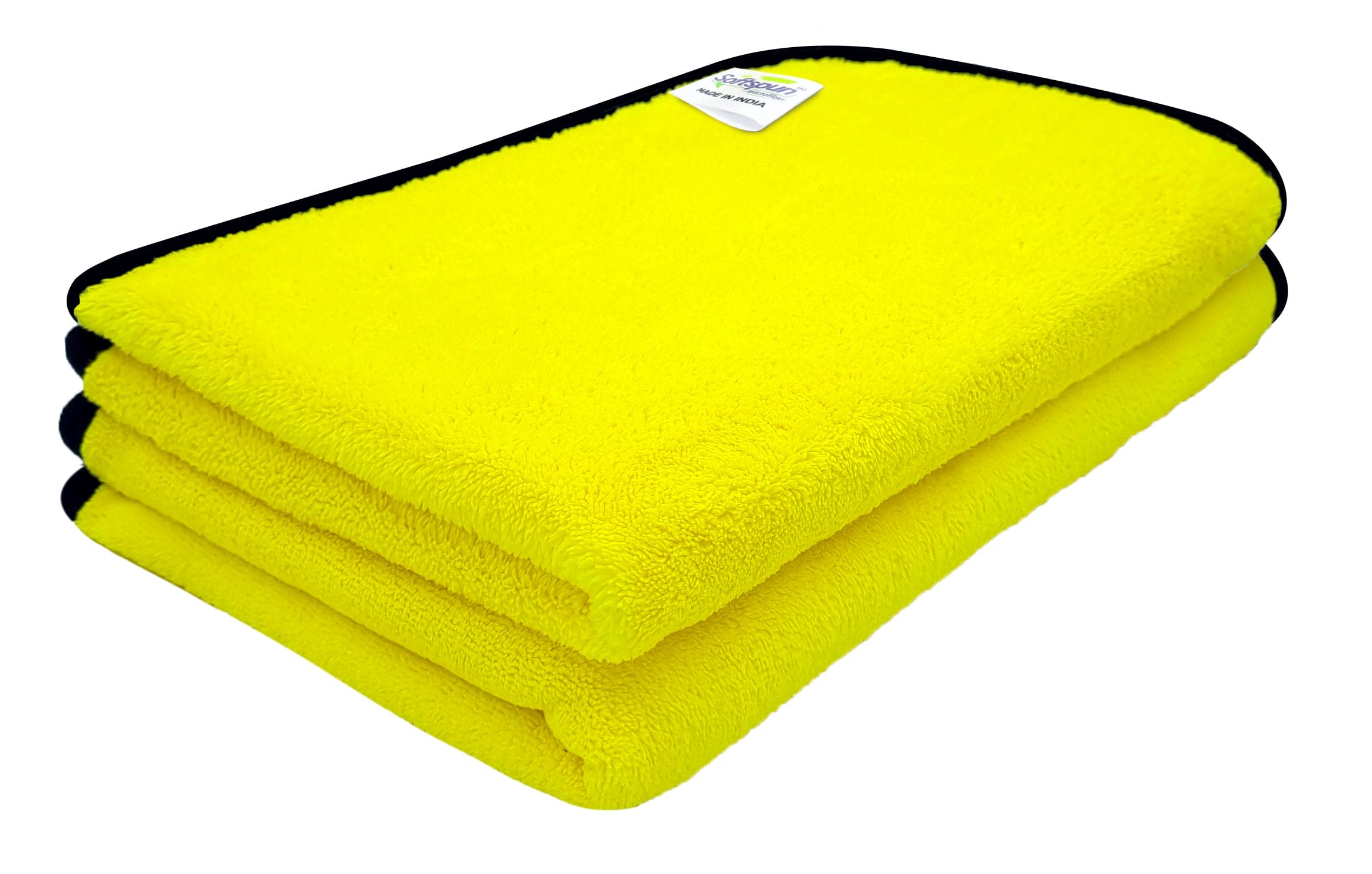 SOFTSPUN Microfiber Wipes Large Baby Towel 2 pc 40X60cm 280GSM  Ultra Absorbent Super Soft & Comfortable Quick Drying for Men & Women Daily Use Pack of 1 Extra Large Size Unisex.