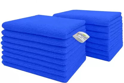 SOFTSPUN 340 GSM Thick Lint and Streak-free Multi-Purpose Automotive Microfiber Towels for Car Bike Cleaning Polishing Washing and Detailing (Small/20x30 cm) -15 Pieces
