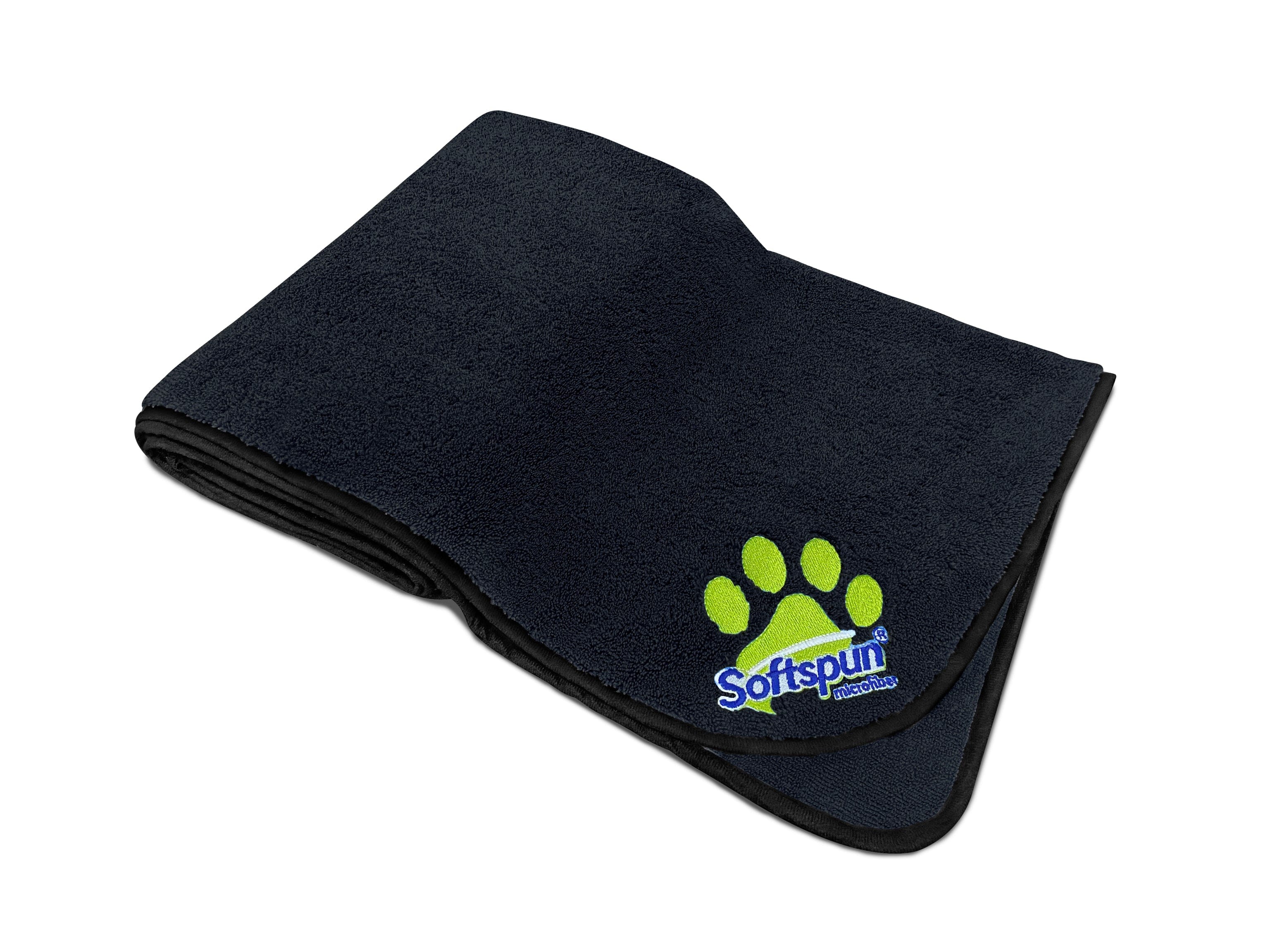 SOFTSPUN Microfiber Pet Towel 380 GSM. Ultra-Absorbent for Drying Pets Quickly. Quick-Drying, Machine Washable, Ultra-Soft for Small Dogs & Cats of All Breeds.