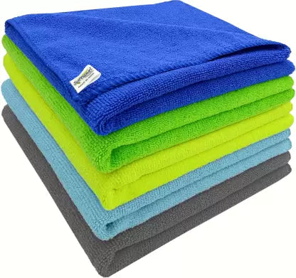 SOFTSPUN B Quality Microfiber Cloth - Going Cheap! - Assorted Colour - Thick Lint & Streak-Free Multipurpose Cloths - for Car Bike Cleaning Polishing Washing & Detailing.