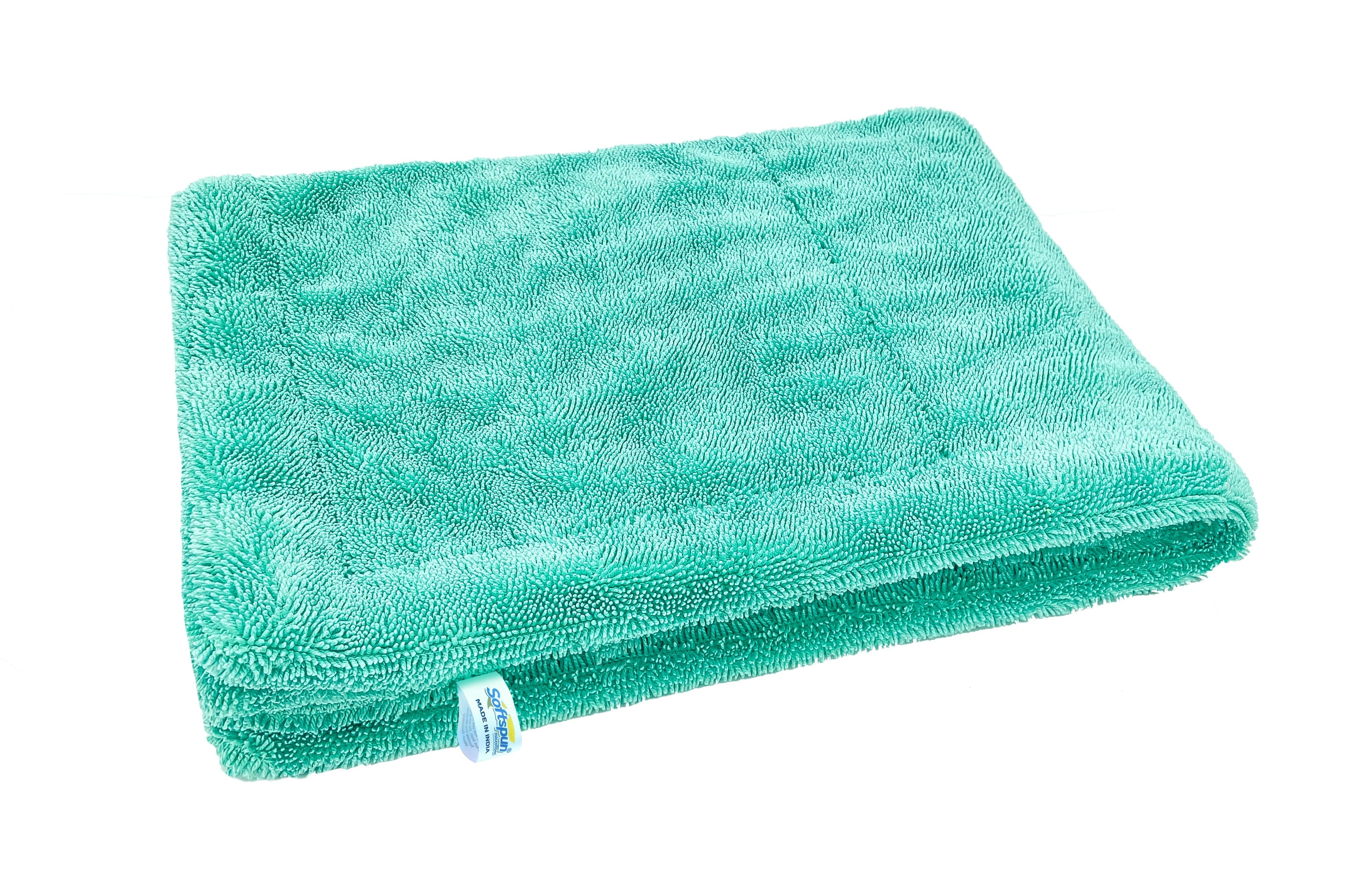 Aqua Blue 1200 GSM Microfiber lint free cloth - Softspun