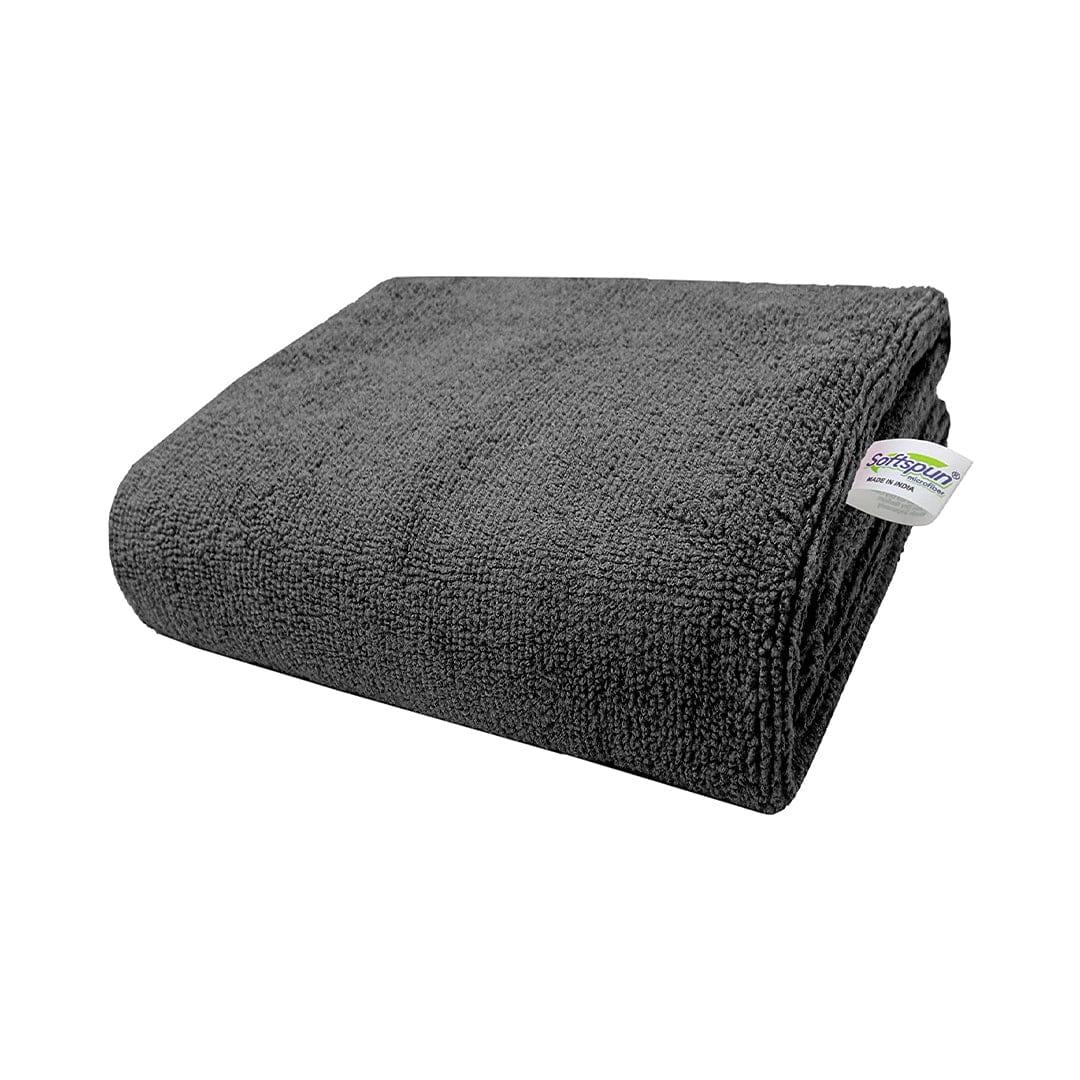 SOFTSPUN Microfiber Bath & Hair, Care Towel Set of 1 Piece, 70x140 Cms 340 GSM. Super Soft & Comfortable, Quick Drying, Ultra Absorbent.