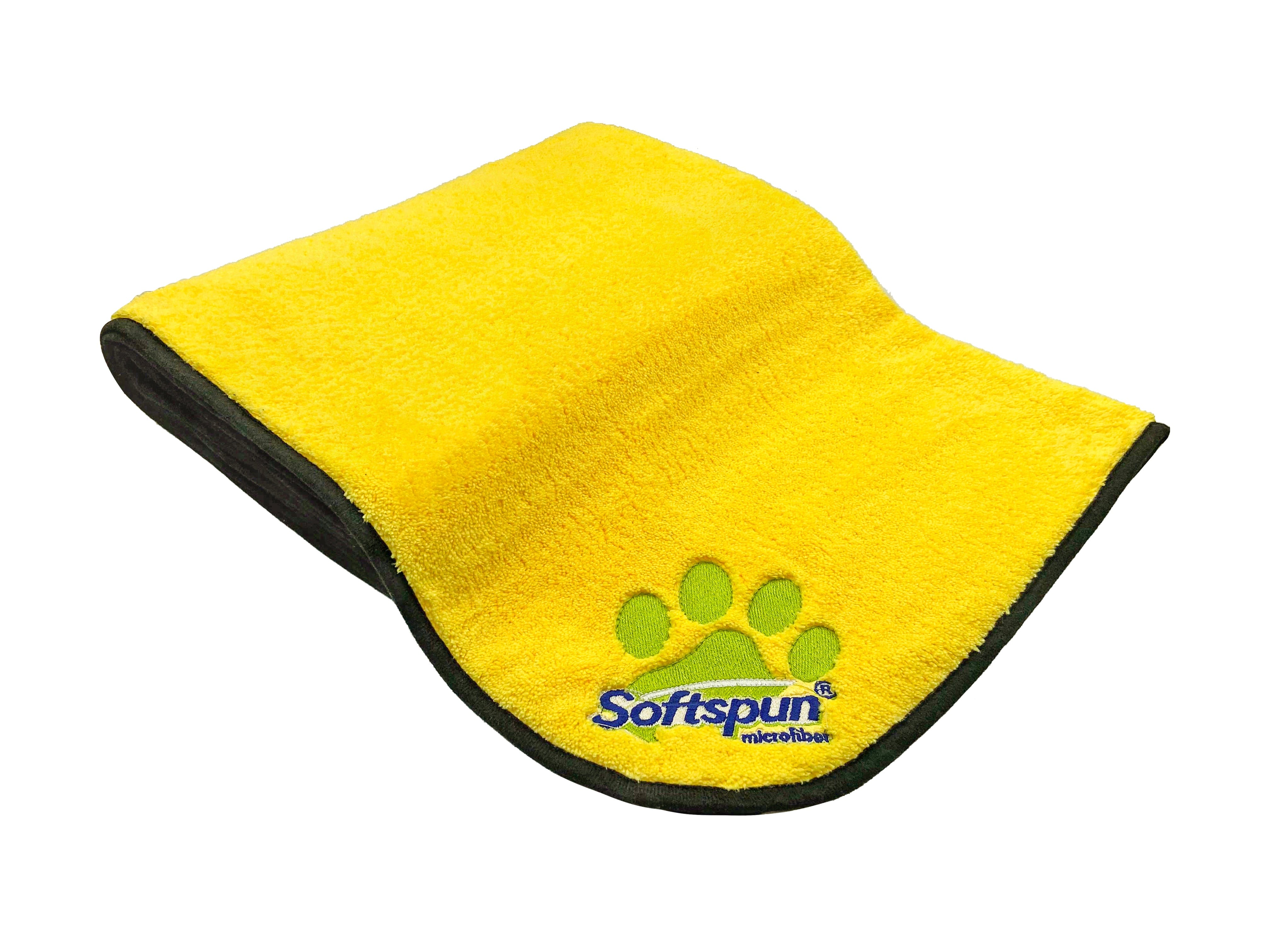 SOFTSPUN Microfiber Pet Towel 380 GSM. Ultra-Absorbent for Drying Pets Quickly. Quick-Drying, Machine Washable, Ultra-Soft for Small Dogs & Cats of All Breeds.