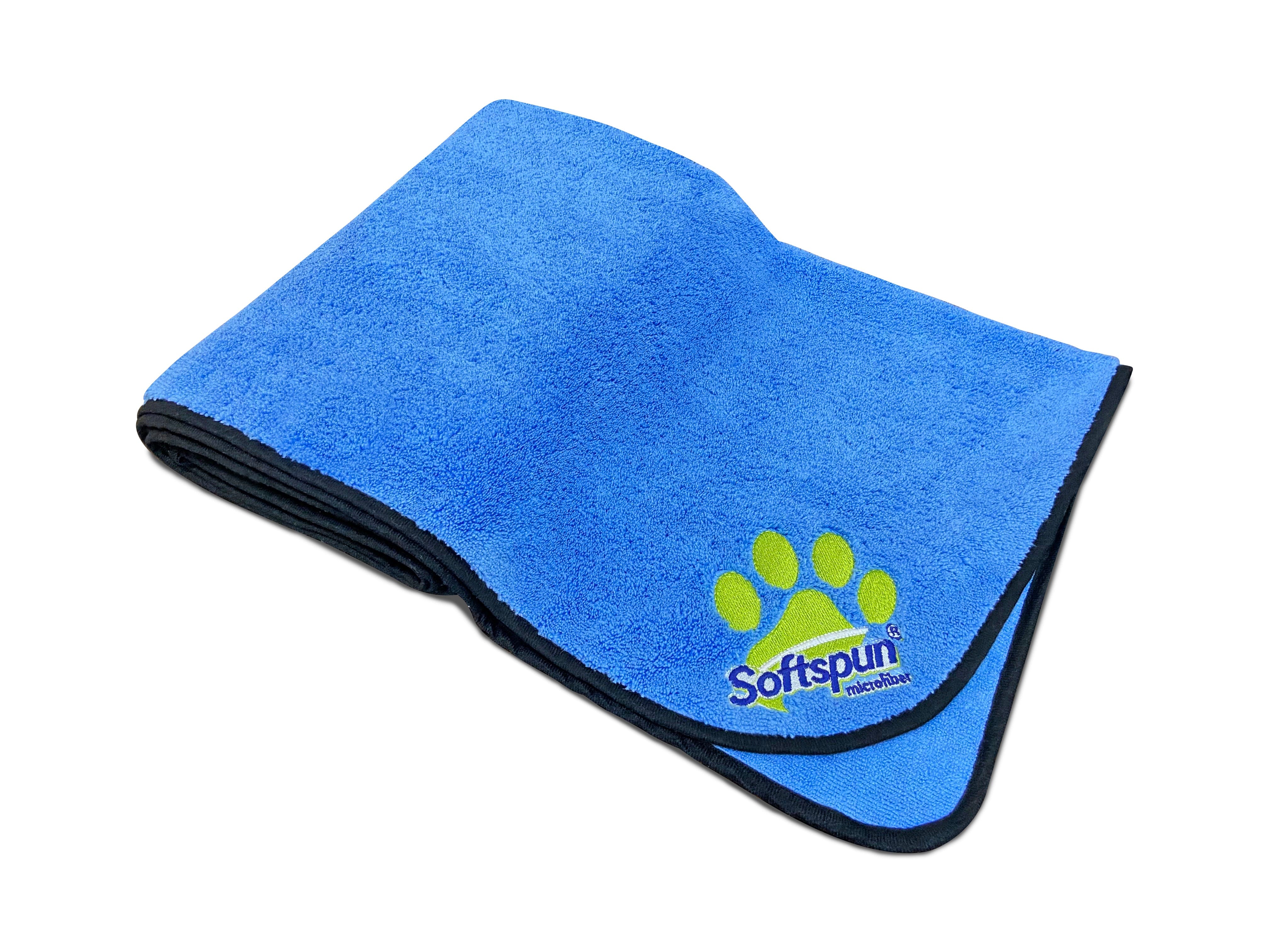 SOFTSPUN Microfiber Pet Towel 380 GSM. Ultra-Absorbent for Drying Pets Quickly. Quick-Drying, Machine Washable, Ultra-Soft for Small Dogs & Cats of All Breeds.