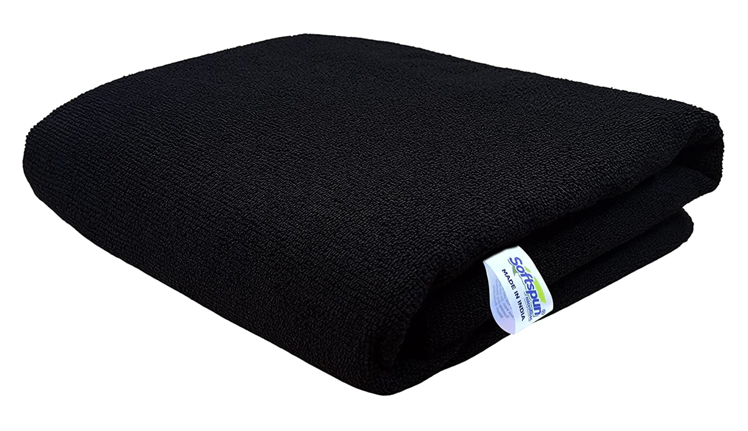 SOFTSPUN Microfiber High Loop Bath & Hair Care Towel , Cms 380 GSM. Super Soft & Comfortable, Quick Drying, Ultra Absorbent in Large Size.