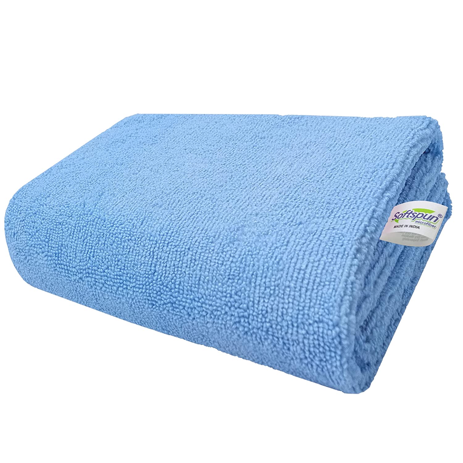 SOFTSPUN Microfiber Bath & Hair, Care Towel Set of 1 Piece, 70x140 Cms 340 GSM. Super Soft & Comfortable, Quick Drying, Ultra Absorbent.