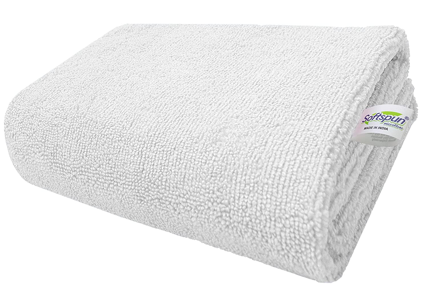 SOFTSPUN Microfiber Bath & Hair, Care Towel Set of 1 Piece, 70x140 Cms 340 GSM. Super Soft & Comfortable, Quick Drying, Ultra Absorbent.