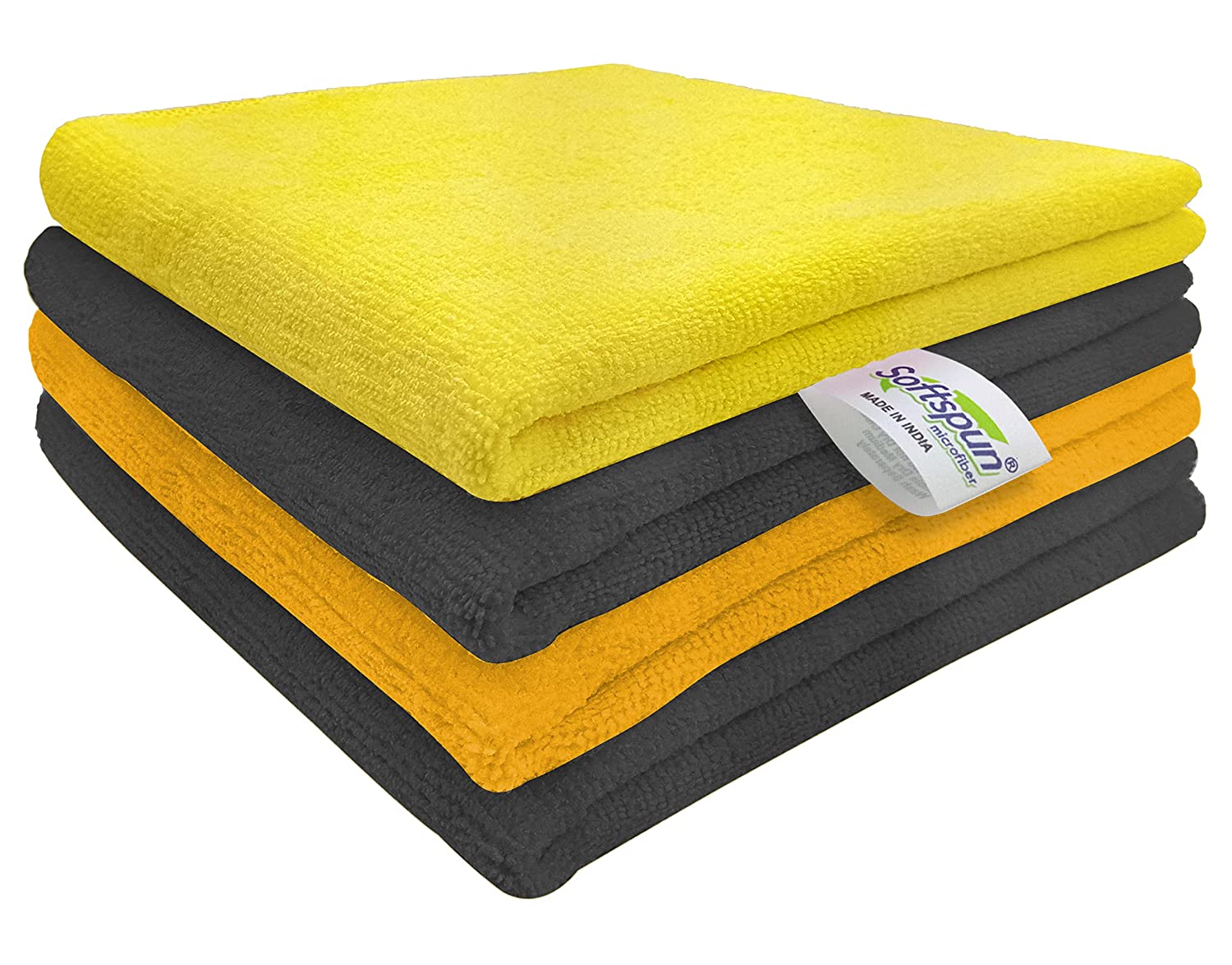 SOFTSPUN Microfiber Home & Kitchen Cleaning and Dusting Cloth 340 GSM (MULTI-COLOR)