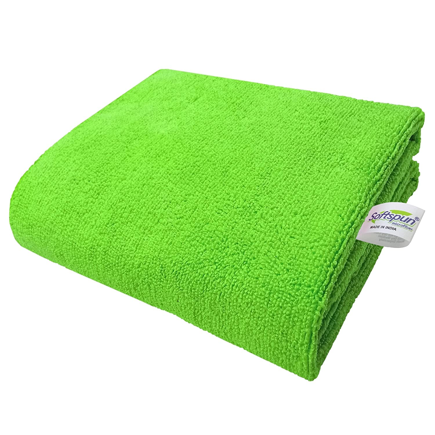 SOFTSPUN Microfiber Bath & Hair, Care Towel Set of 1 Piece, 70x140 Cms 340 GSM. Super Soft & Comfortable, Quick Drying, Ultra Absorbent.