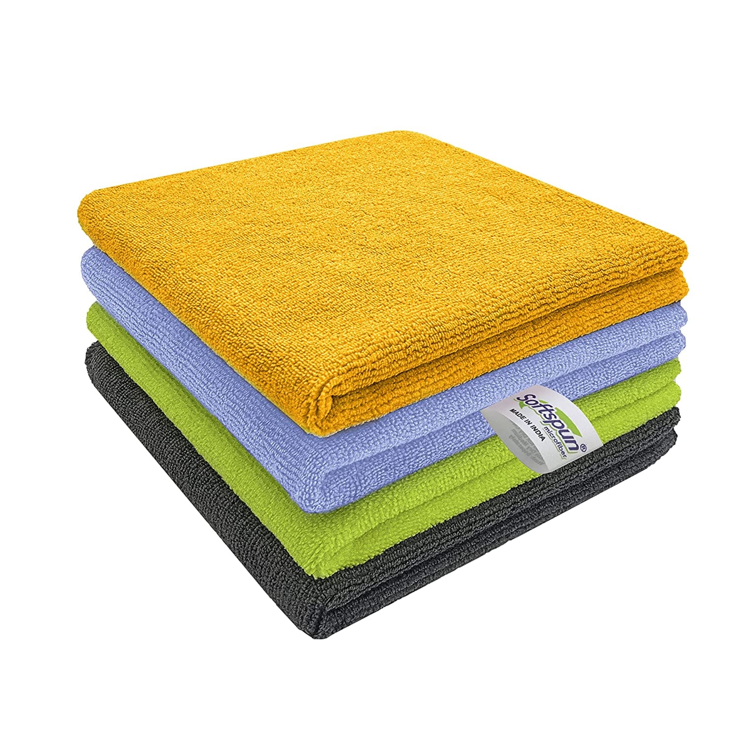 SOFTSPUN Microfiber Home & Kitchen Cleaning and Dusting Cloth 340 GSM (MULTI-COLOR)